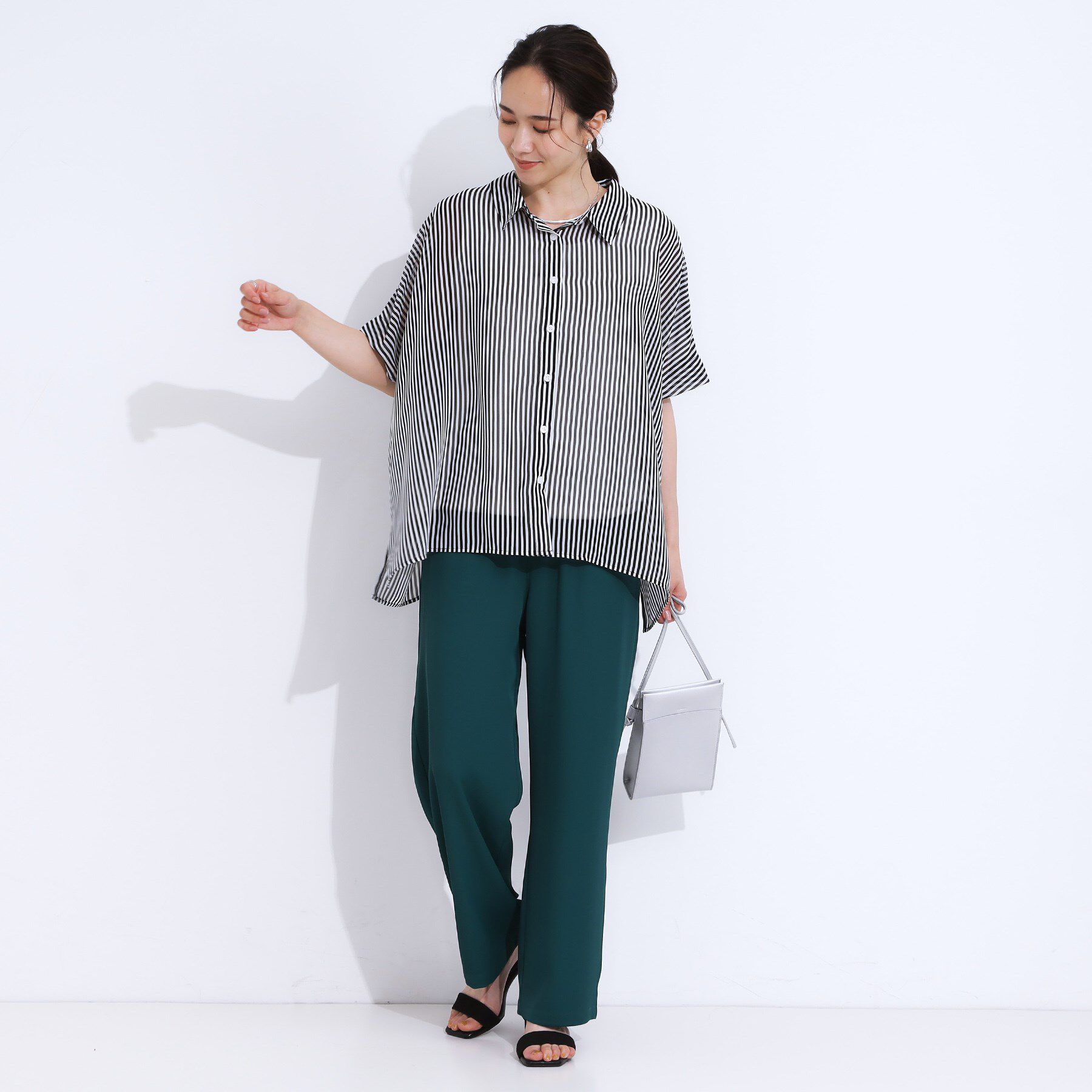 SHOO･LA･RUE「大人のシアー感 ゆるさらポンチョシャツ」|シャツ・ブラウス|