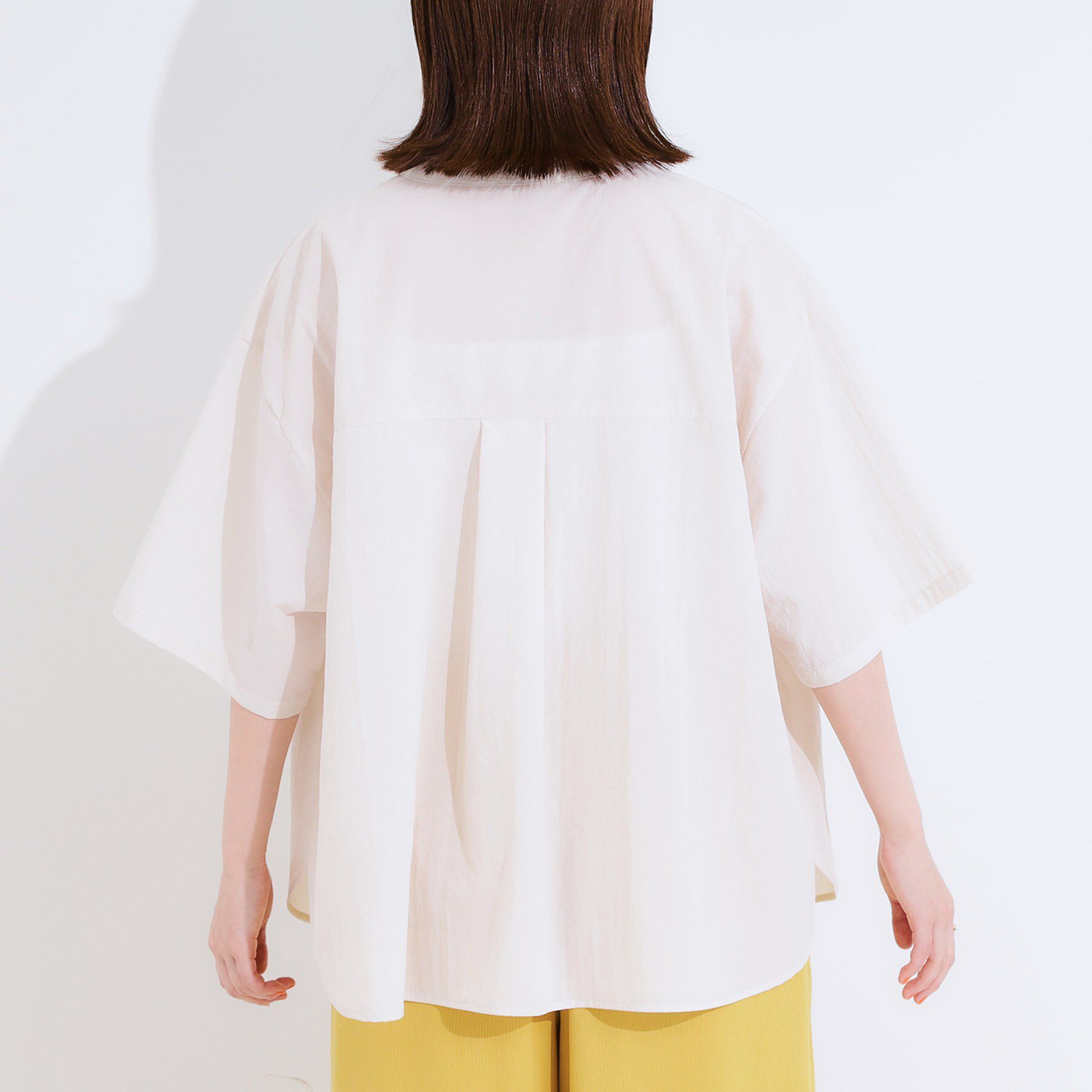 SHOO･LA･RUE「【S-LL】大人の抜け感 ビックポケット Vネックシャツ」|シャツ・ブラウス|