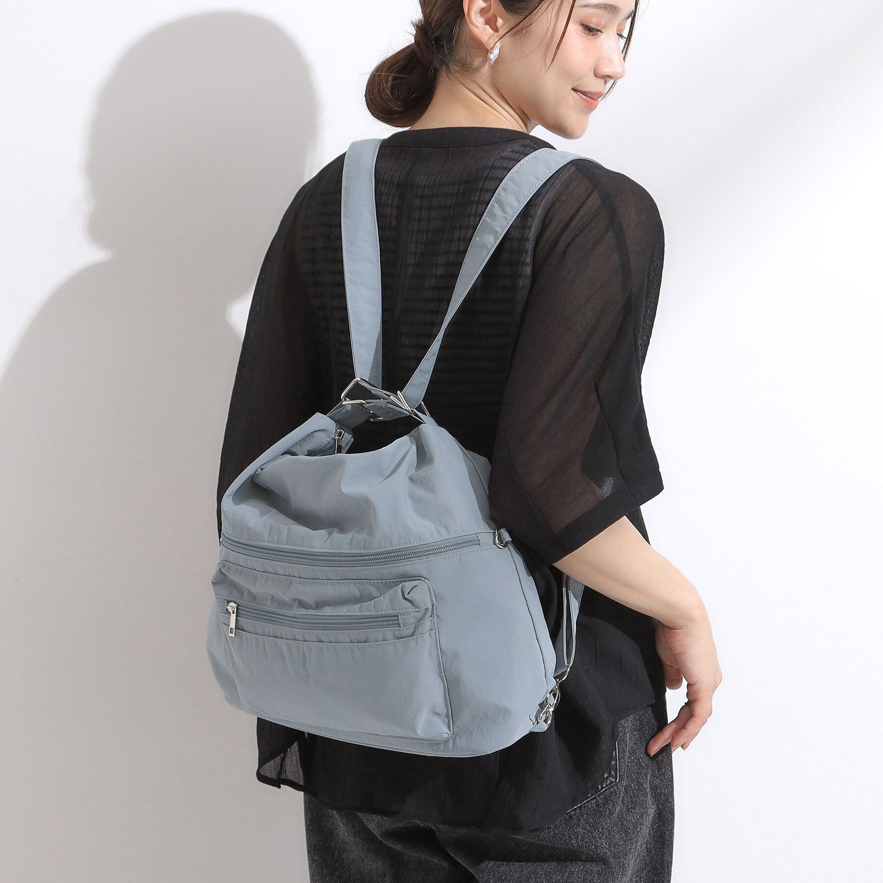 SHOO･LA･RUE「【撥水／3WAY】リュックにもなる変形ショルダーバッグ」|ショルダー・メッセンジャー|ブルー(092)