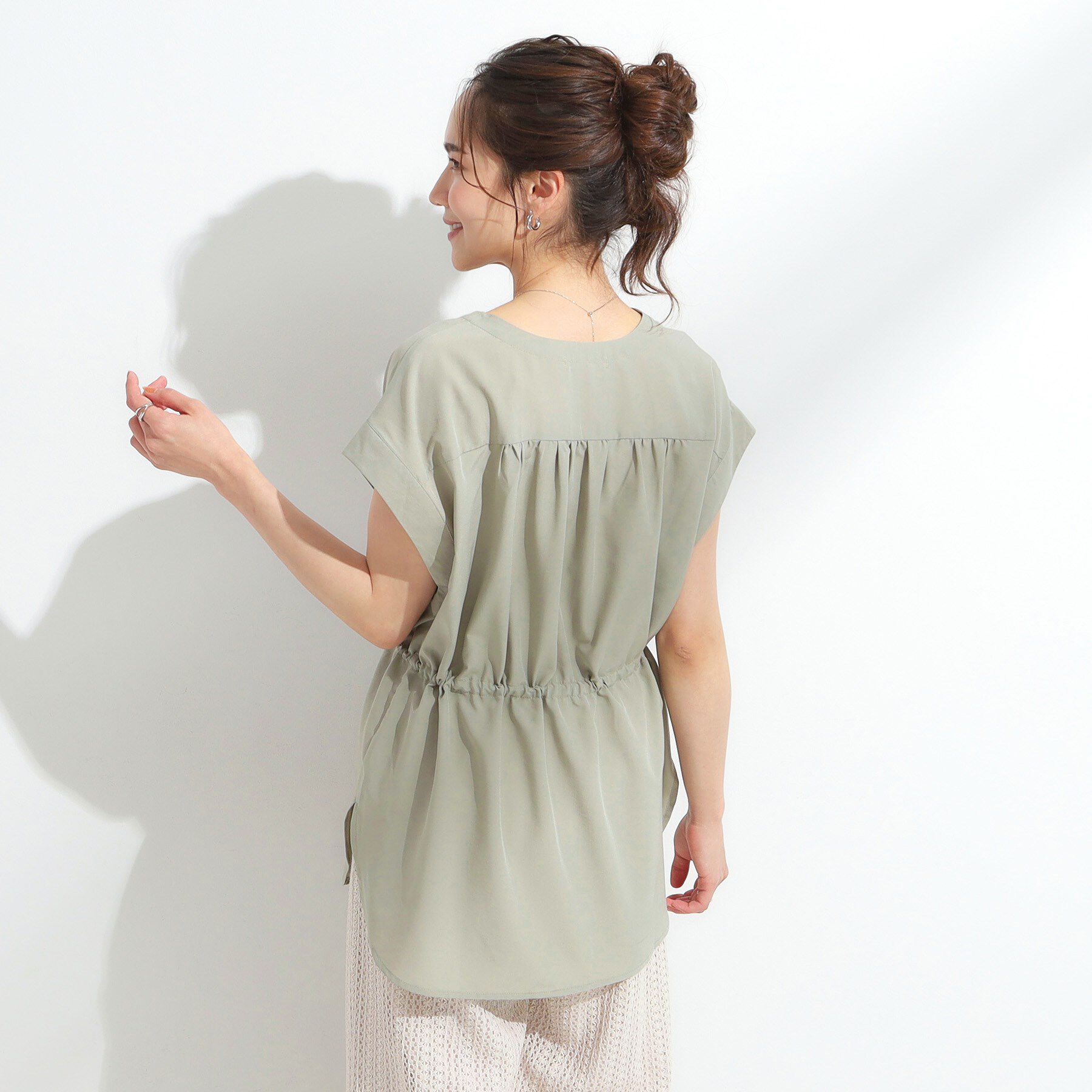 SHOO･LA･RUE「【S-LL】シルエットが変えられる サファリシャツ」|シャツ・ブラウス|