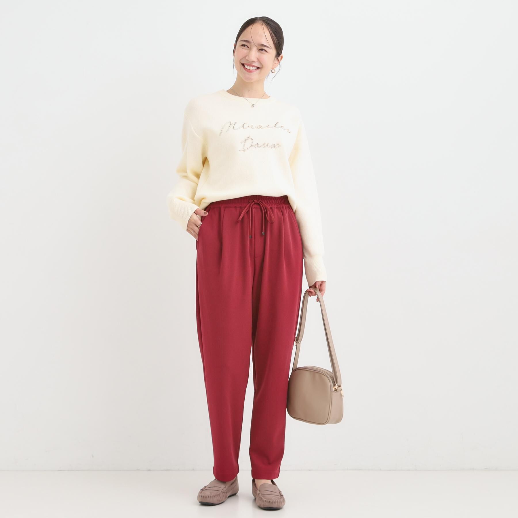 SHOO･LA･RUE「【S-3L/洗濯後しわになりにくい】スマートに見える イージーテーパードパンツ【CIRCRIC】」|その他|