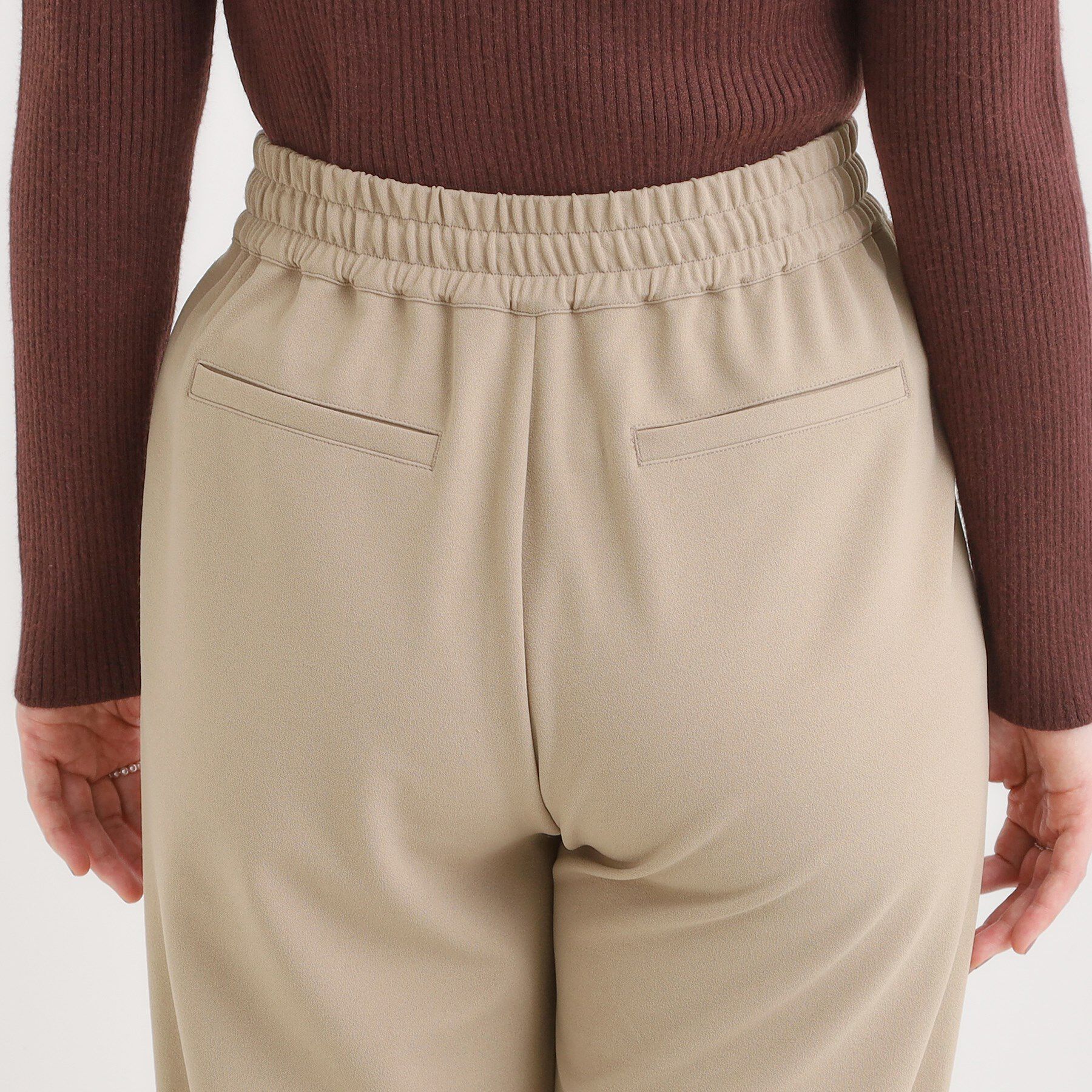 SHOO･LA･RUE「【S-3L/洗濯後しわになりにくい】スマートに見える イージーテーパードパンツ【CIRCRIC】」|その他|