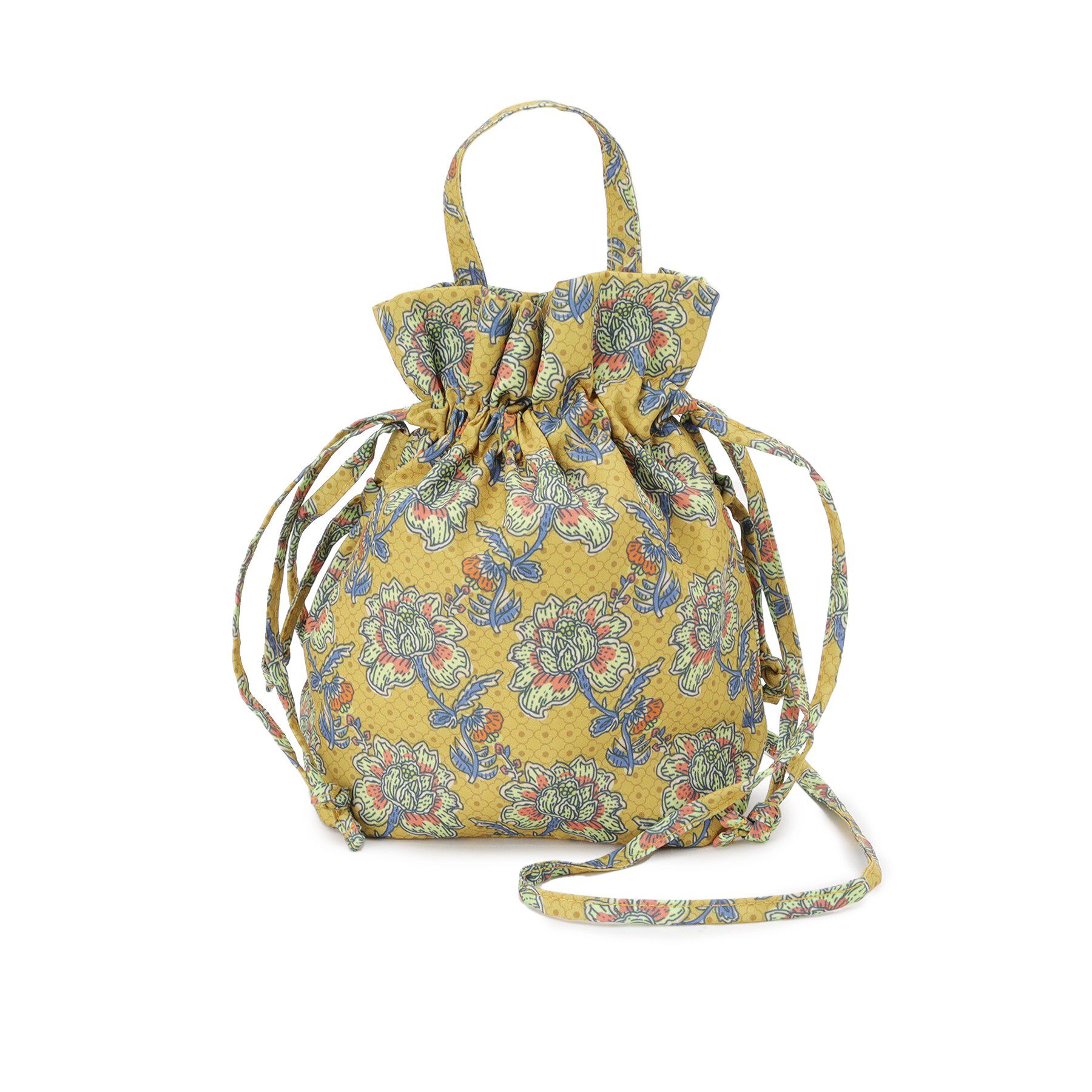 SHOO･LA･RUE「ころんとしたフォルムが魅力 ラタプリント 巾着ショルダーバッグ」|ショルダー・メッセンジャー|