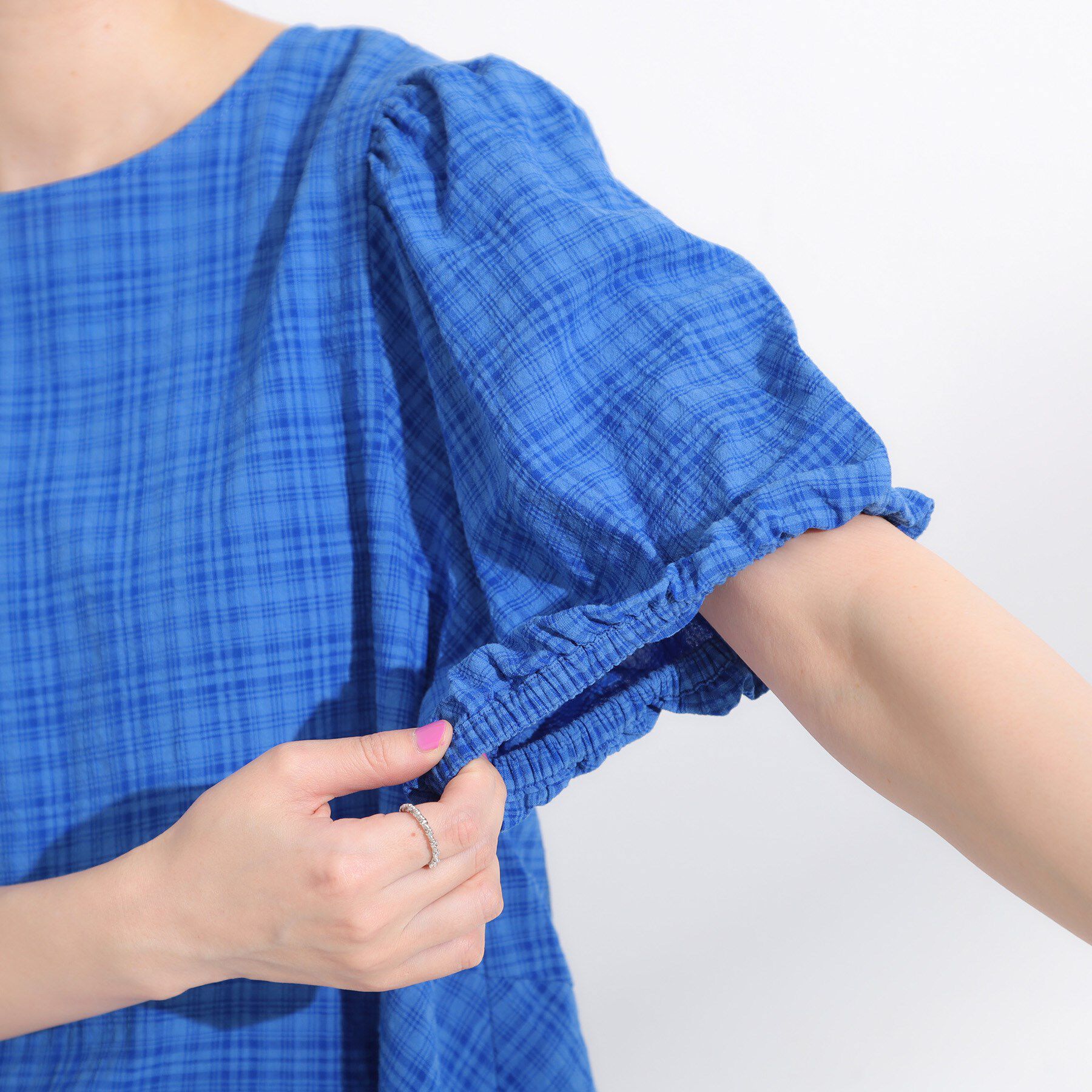 SHOO･LA･RUE「【S-LL】バルーン袖で大人可愛く ペプラムブラウス」|シャツ・ブラウス|