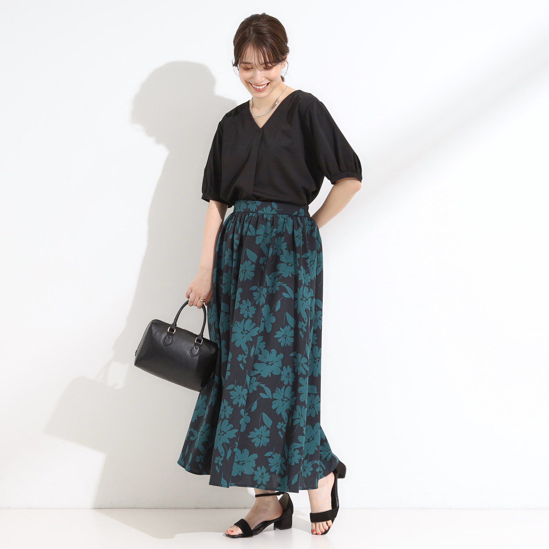 SHOO･LA･RUE「【S-LL/ひんやり/UV】女性らしい印象に スキッパートップス」|Tシャツ・カットソー|