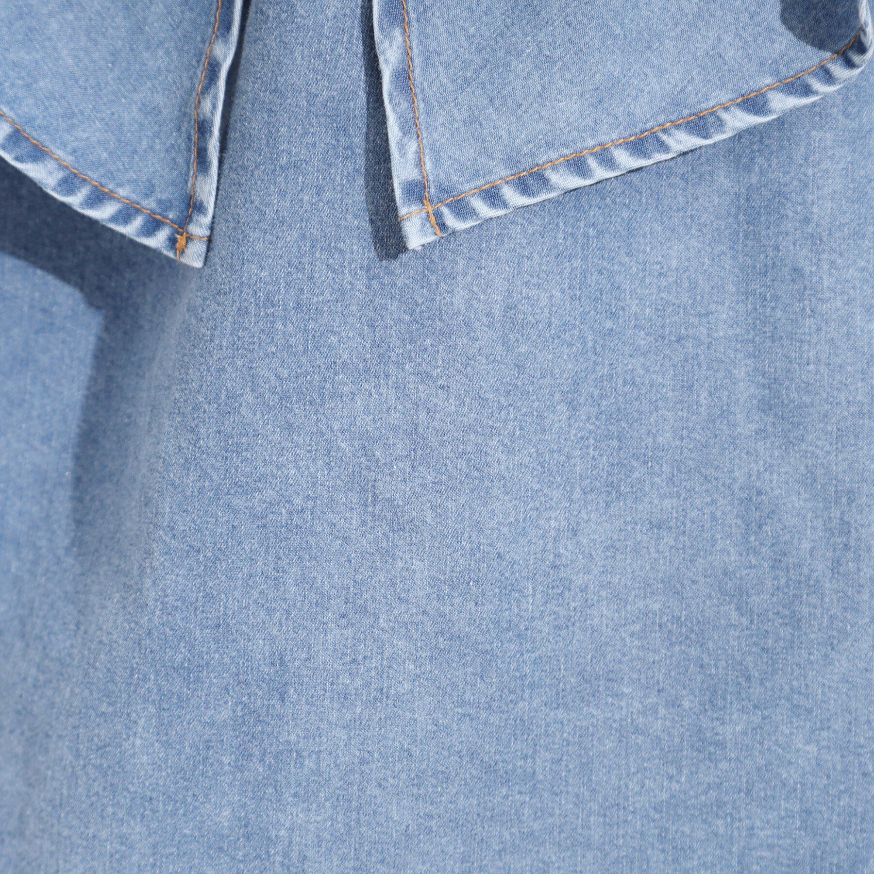 SHOO･LA･RUE「【セットアップ可/前後2WAY/オフショル2WAY】着こなしを楽しめる デニムフリルブラウス」|シャツ・ブラウス|