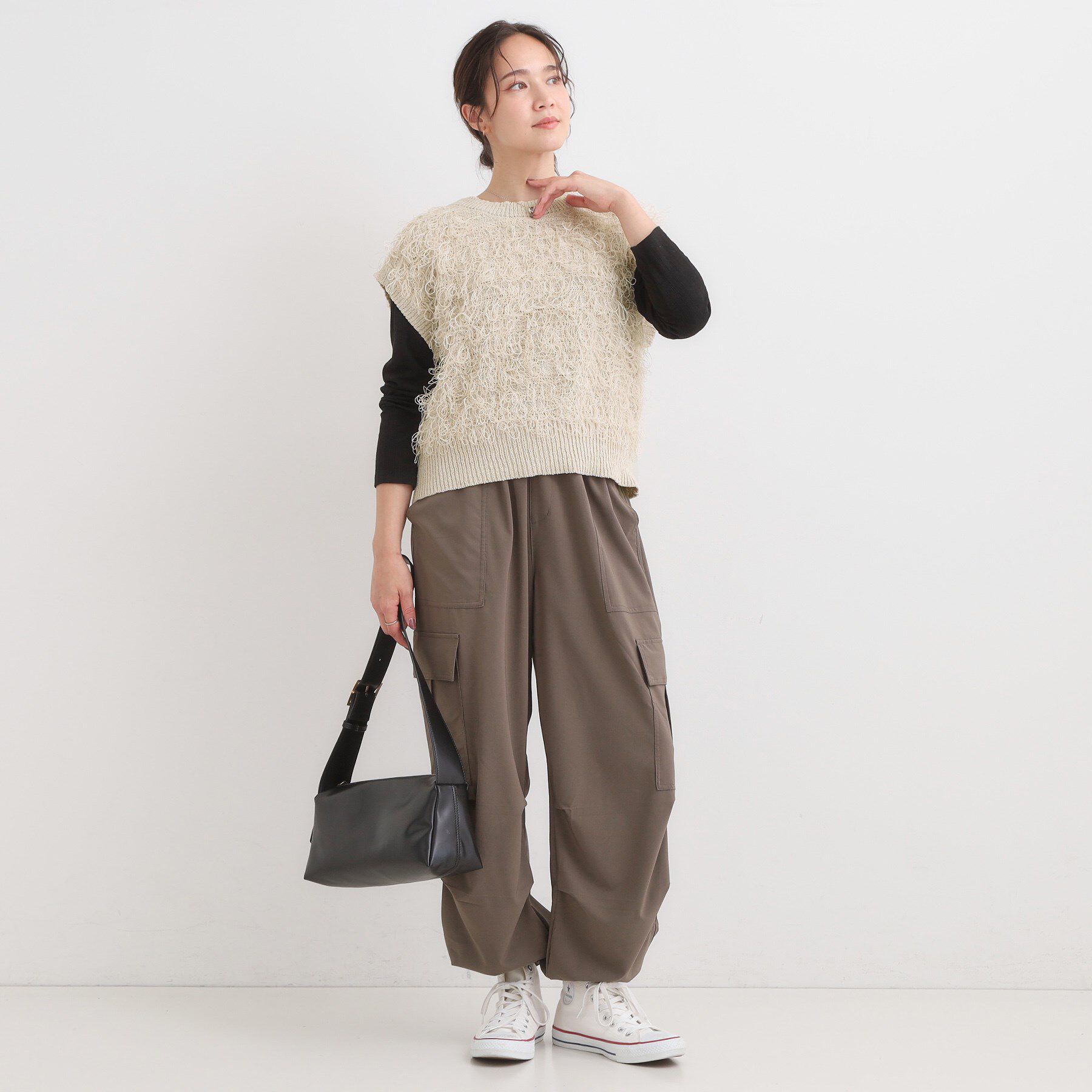 SHOO･LA･RUE「【前後2WAY】着るだけで着映える ループヤーンベスト」|ベスト・ジレ|