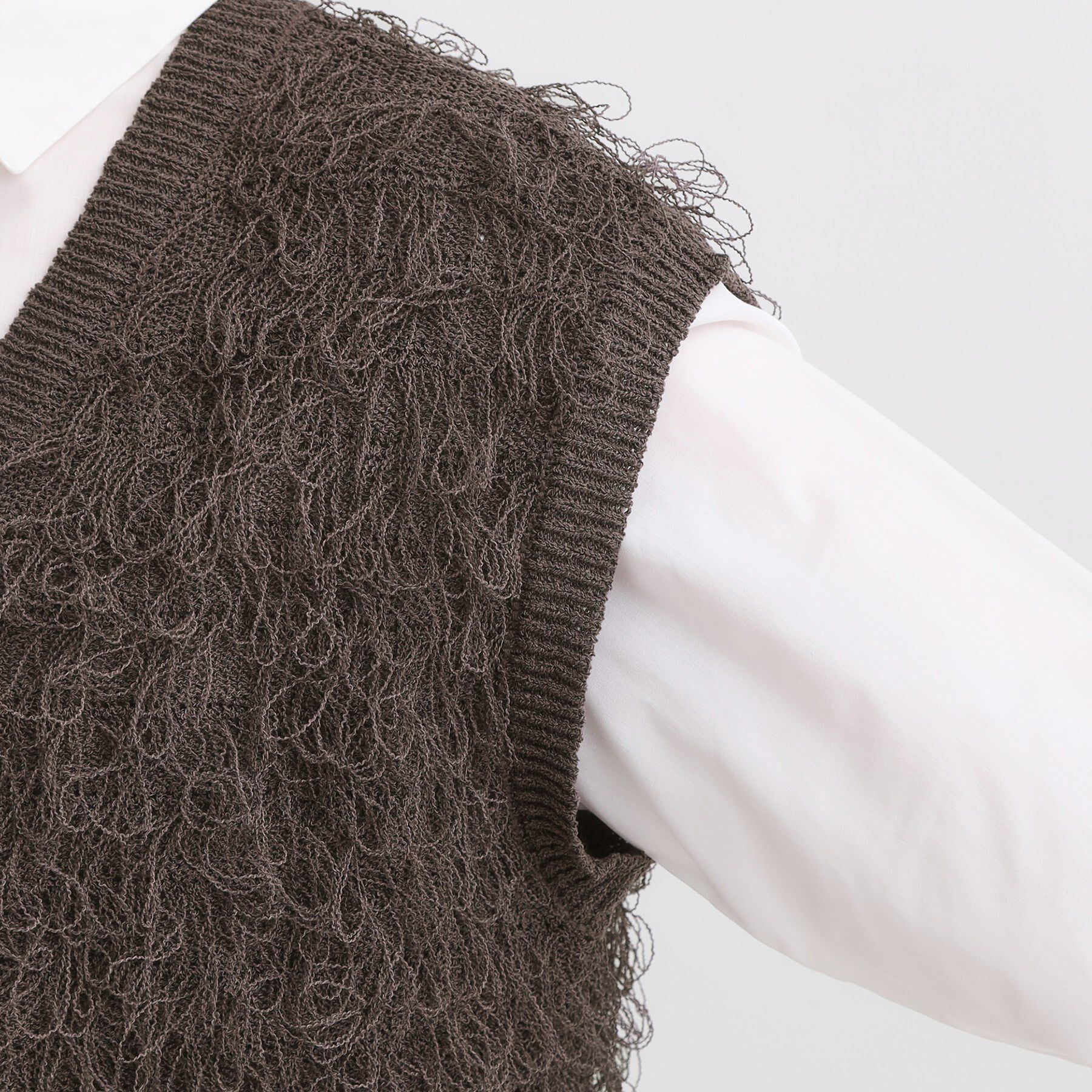 SHOO･LA･RUE「【前後2WAY】着るだけで着映える ループヤーンベスト」|ベスト・ジレ|