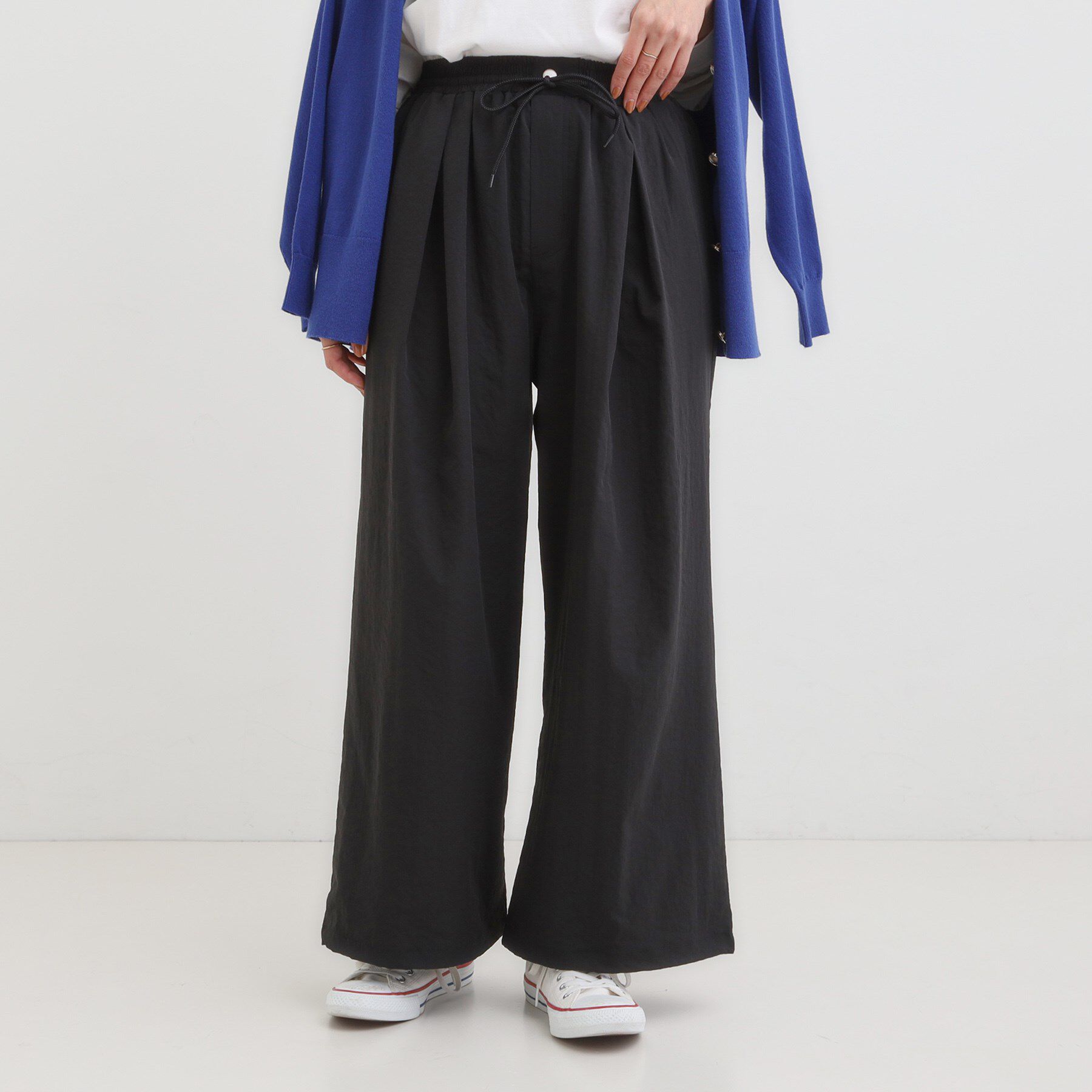 SHOO･LA･RUE「【2WAY/S-LL】シルエット変化を楽しめる ドロスト ワイドカーブパンツ」|その他|