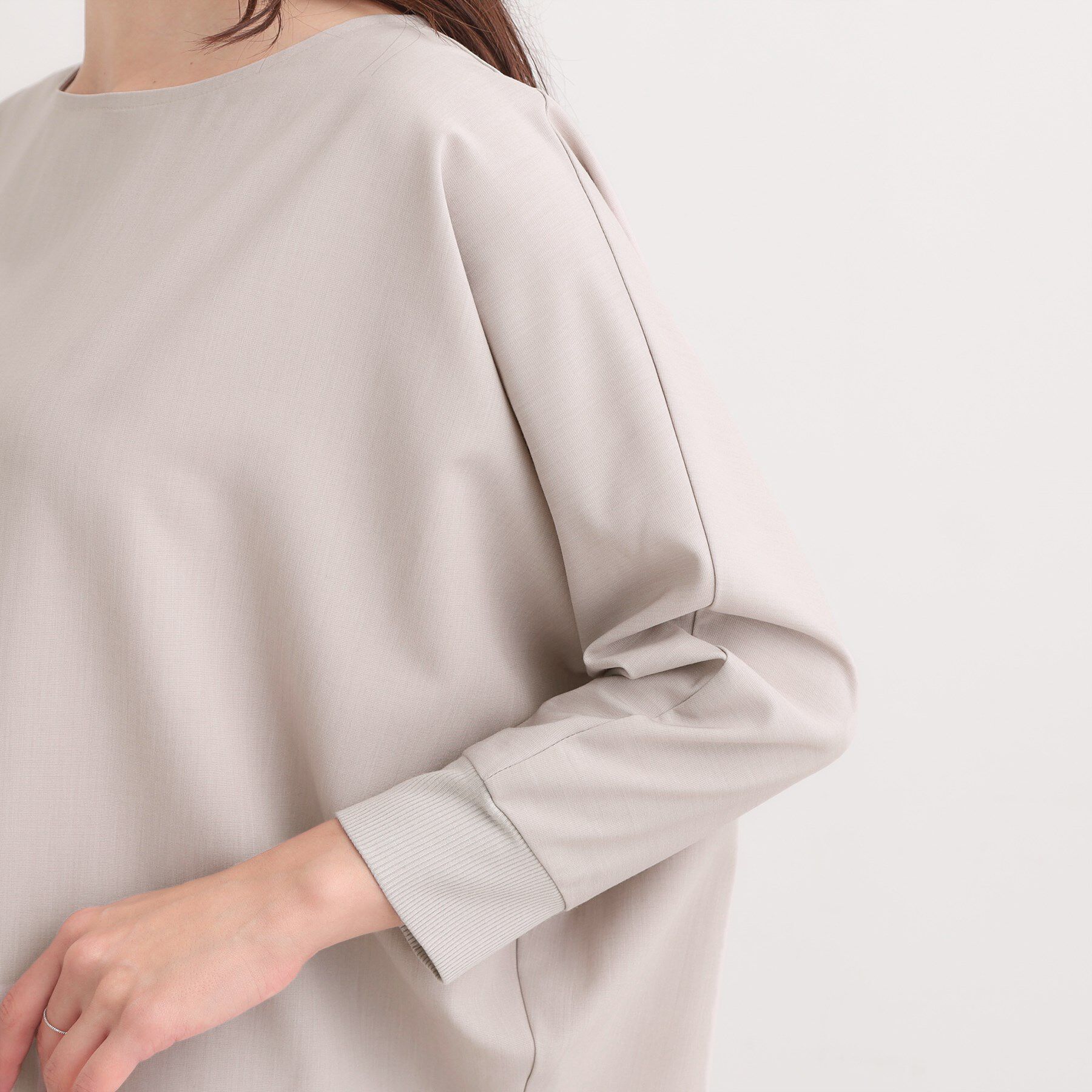 SHOO･LA･RUE「【洗濯後しわになりにくい】1枚でサマ見え 8分袖ドルマンブラウス」|シャツ・ブラウス|