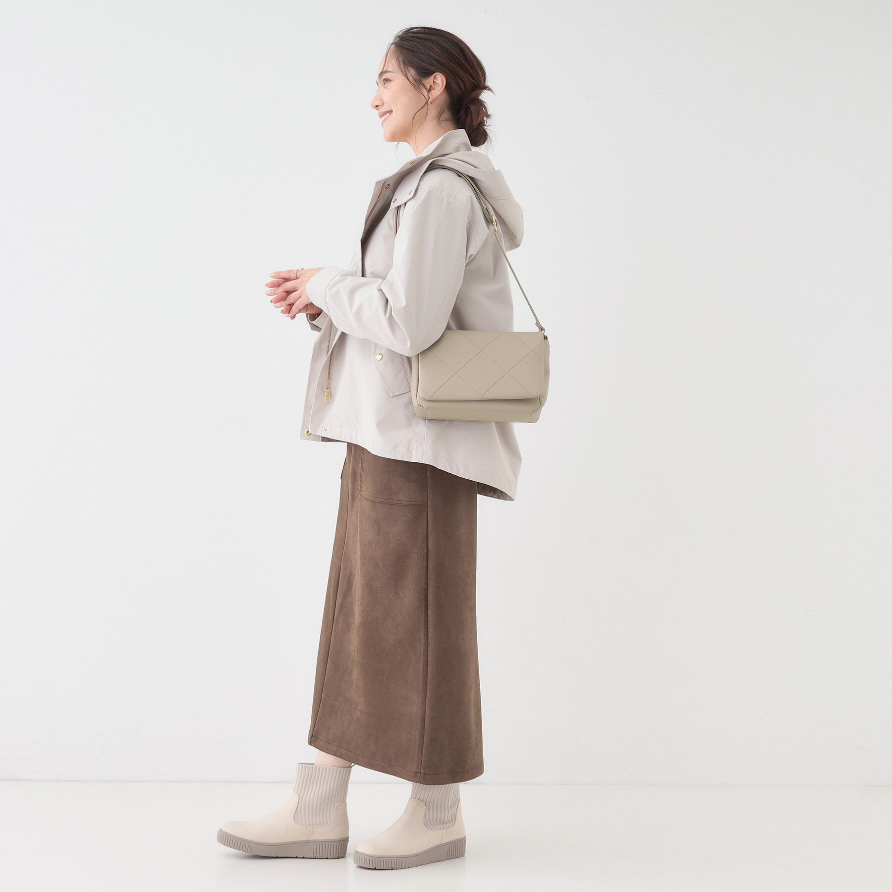 SHOO･LA･RUE「バイアスチェック型押しショルダー」|ショルダー・メッセンジャー|