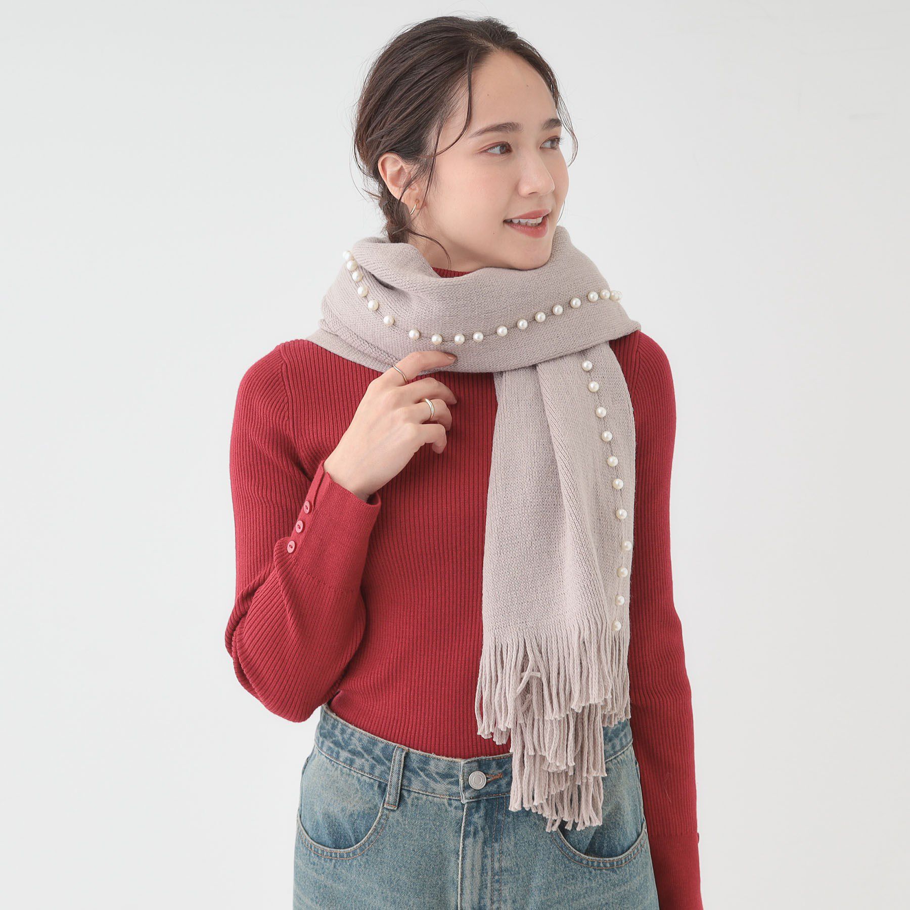 SHOO･LA･RUE「パール調ラインケープ」|その他|