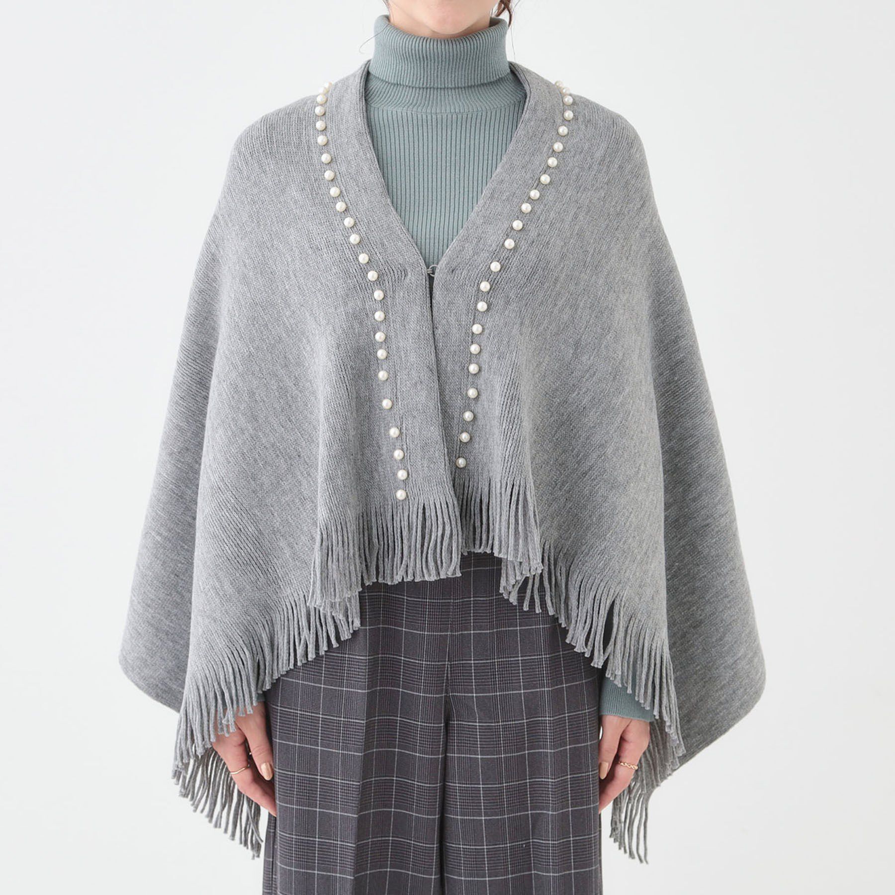 SHOO･LA･RUE「パール調ラインケープ」|その他|