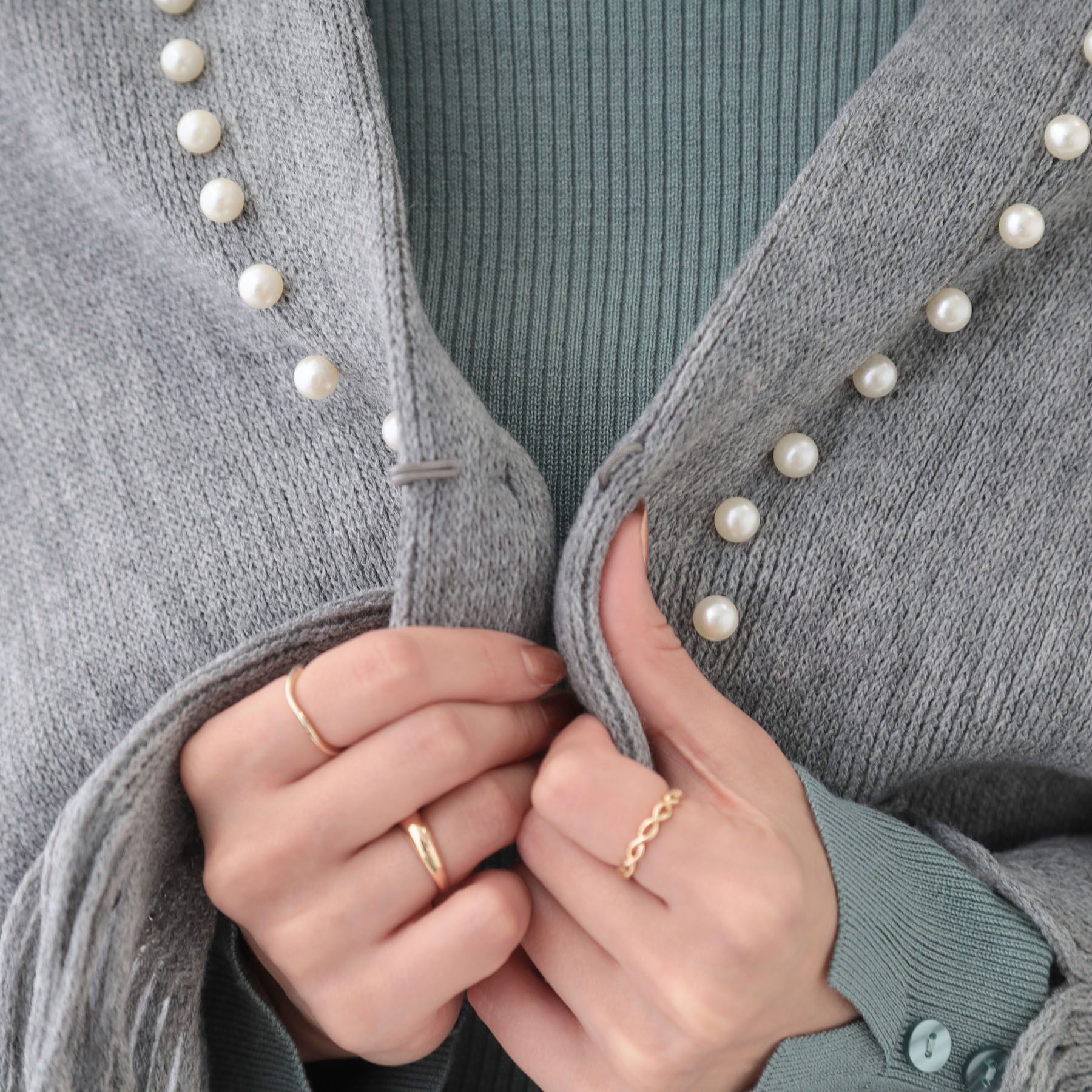 SHOO･LA･RUE「パール調ラインケープ」|その他|