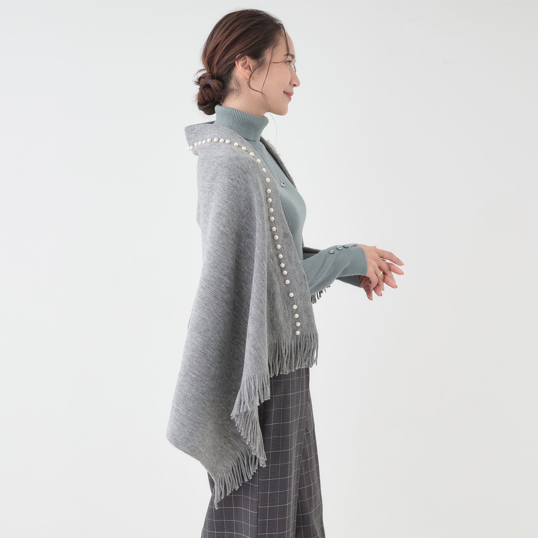 SHOO･LA･RUE「パール調ラインケープ」|その他|