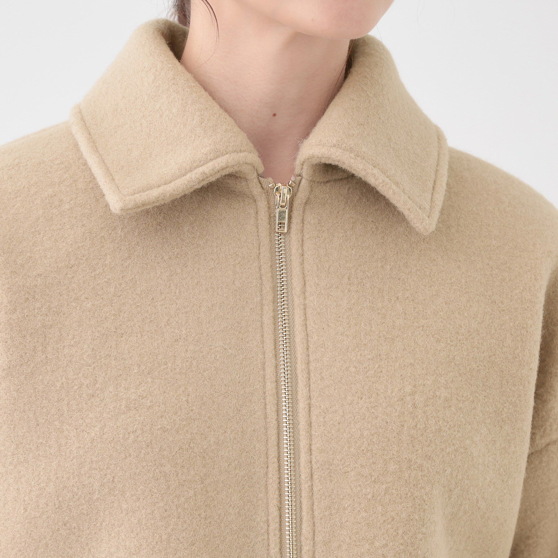 SHOO･LA･RUE「【S-LL】大人カジュアルコーデに 襟付きZIPブルゾン」|ブルゾン・スタジャン|