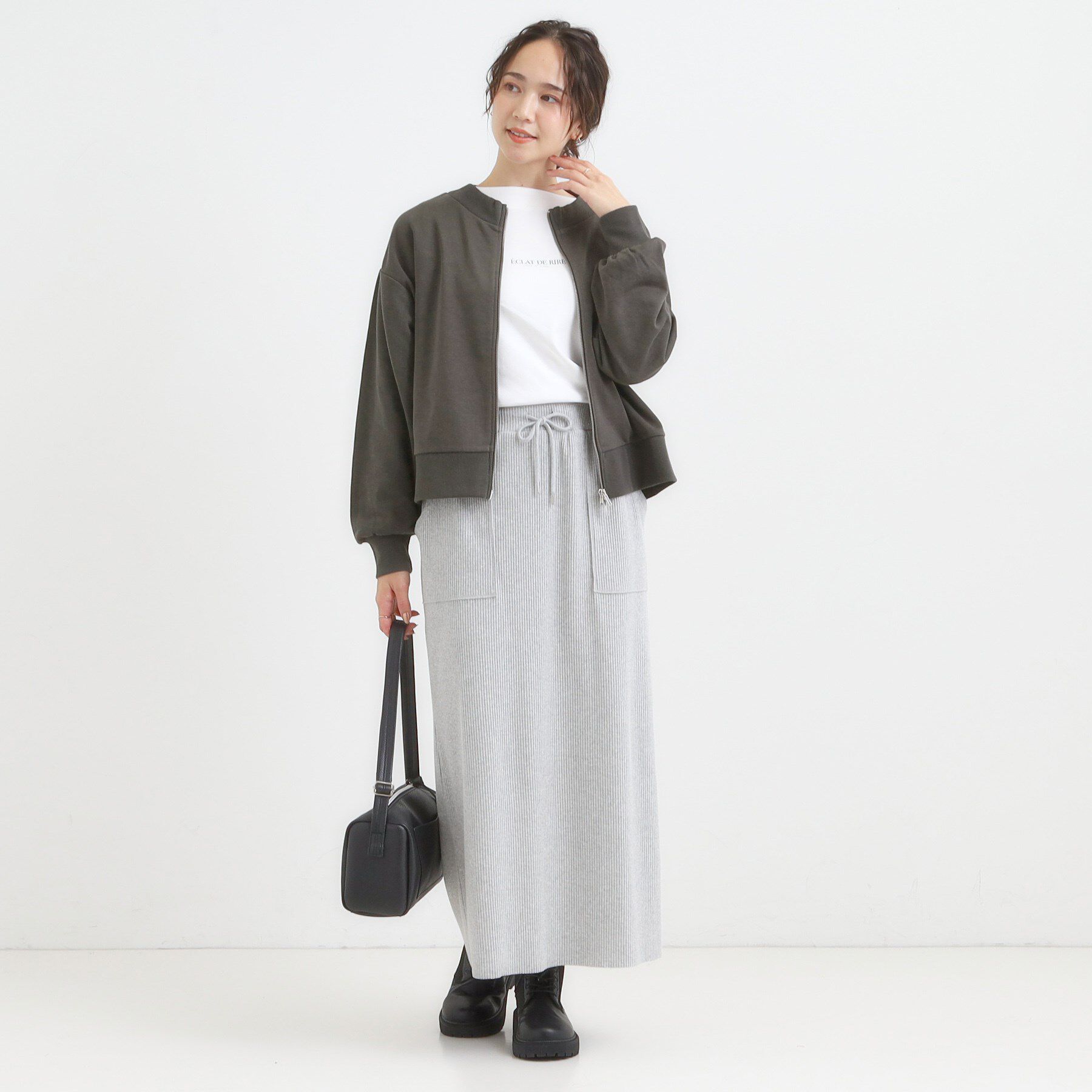 SHOO･LA･RUE「【前後2WAY】ボートネックダブルジップカーディガン」|カーディガン|