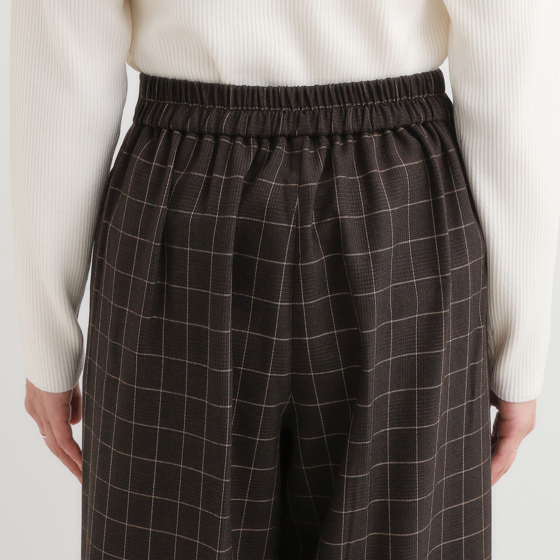 SHOO･LA･RUE「【着丈選べる】大人のきれいめスタイルに ウールフィール ワイドパンツ」|その他|