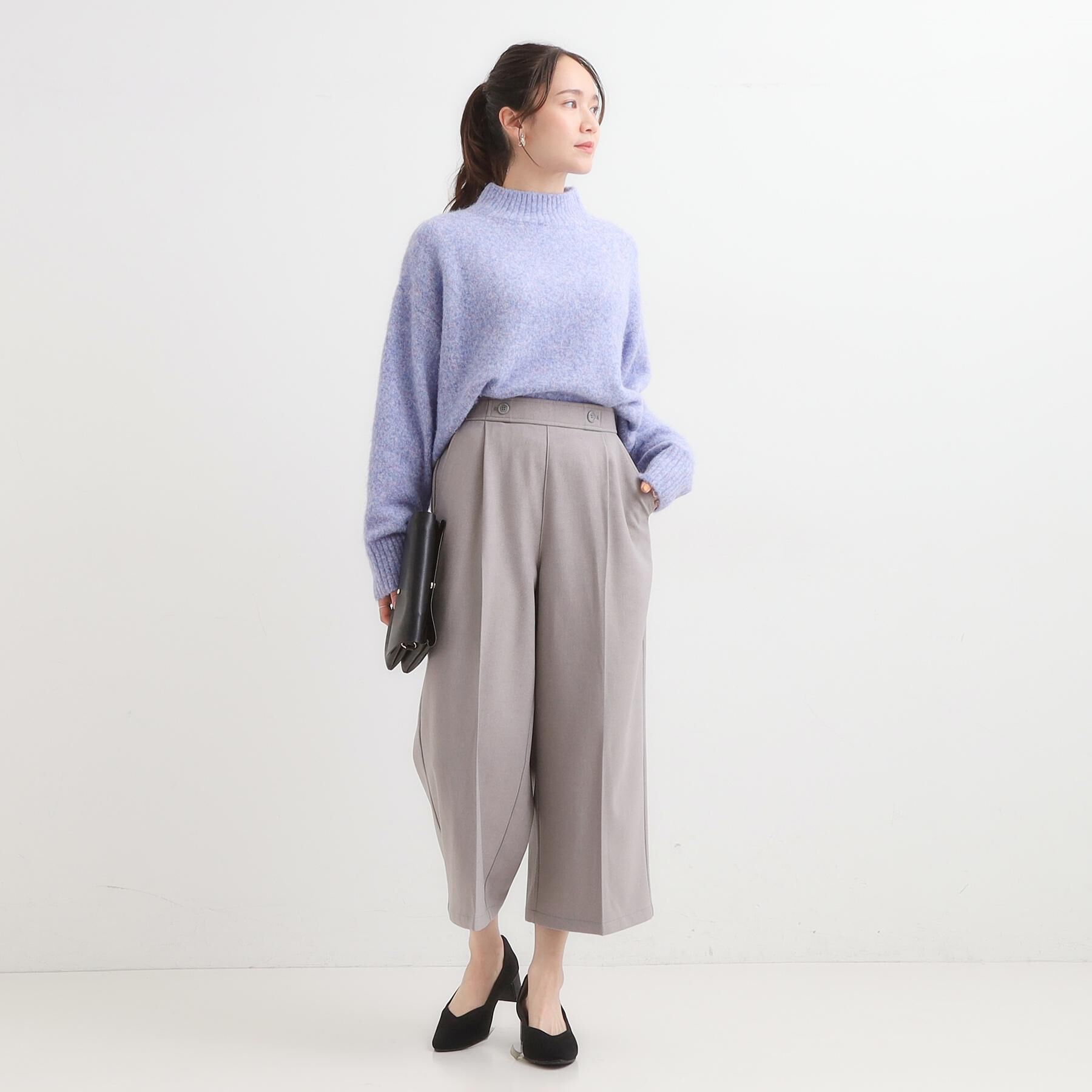 SHOO･LA･RUE「【着丈選べる】大人のきれいめスタイルに ウールフィール ワイドパンツ」|その他|