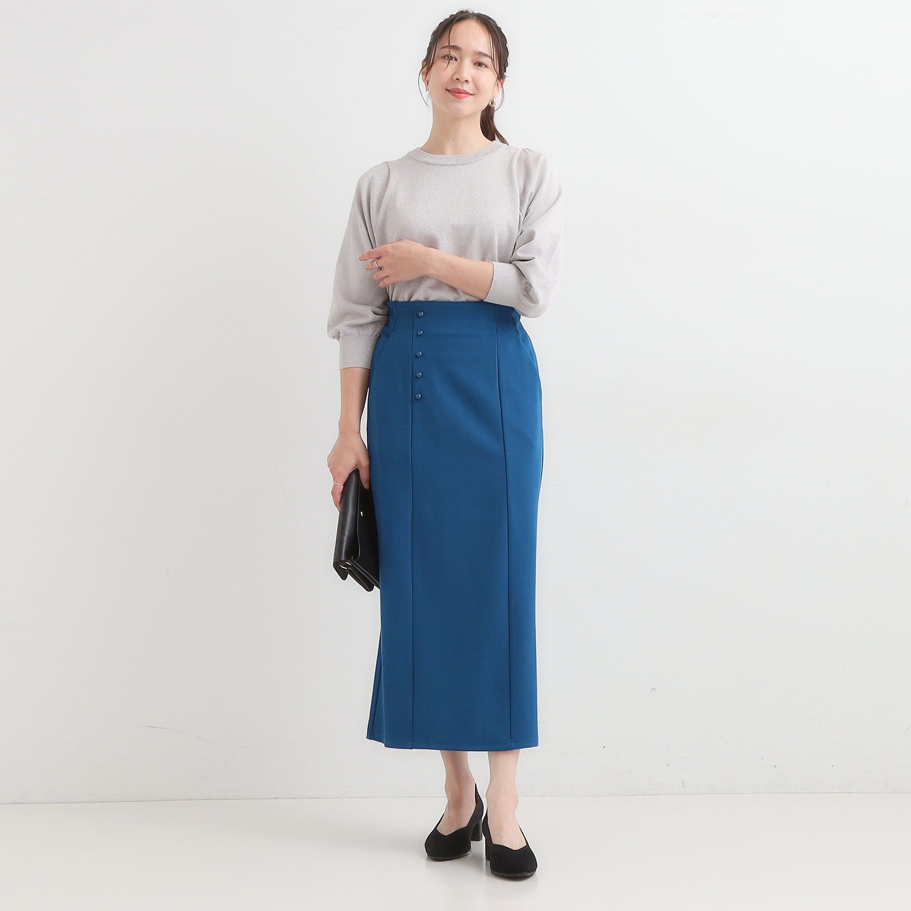 SHOO･LA･RUE「【洗濯後しわになりにくい】ポケット付き ナロースカート」|スカート|