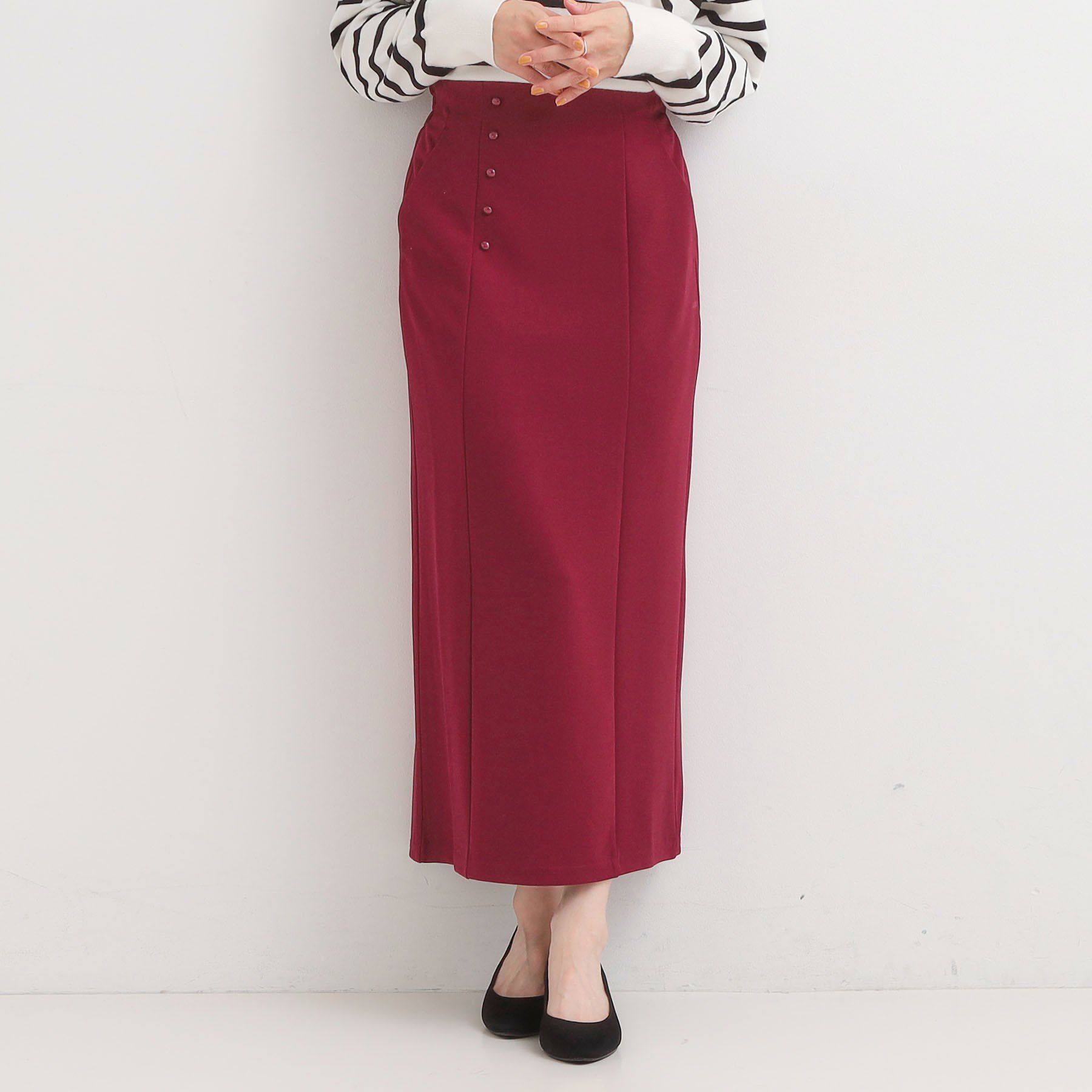 SHOO･LA･RUE「【洗濯後しわになりにくい】ポケット付き ナロースカート」|スカート|