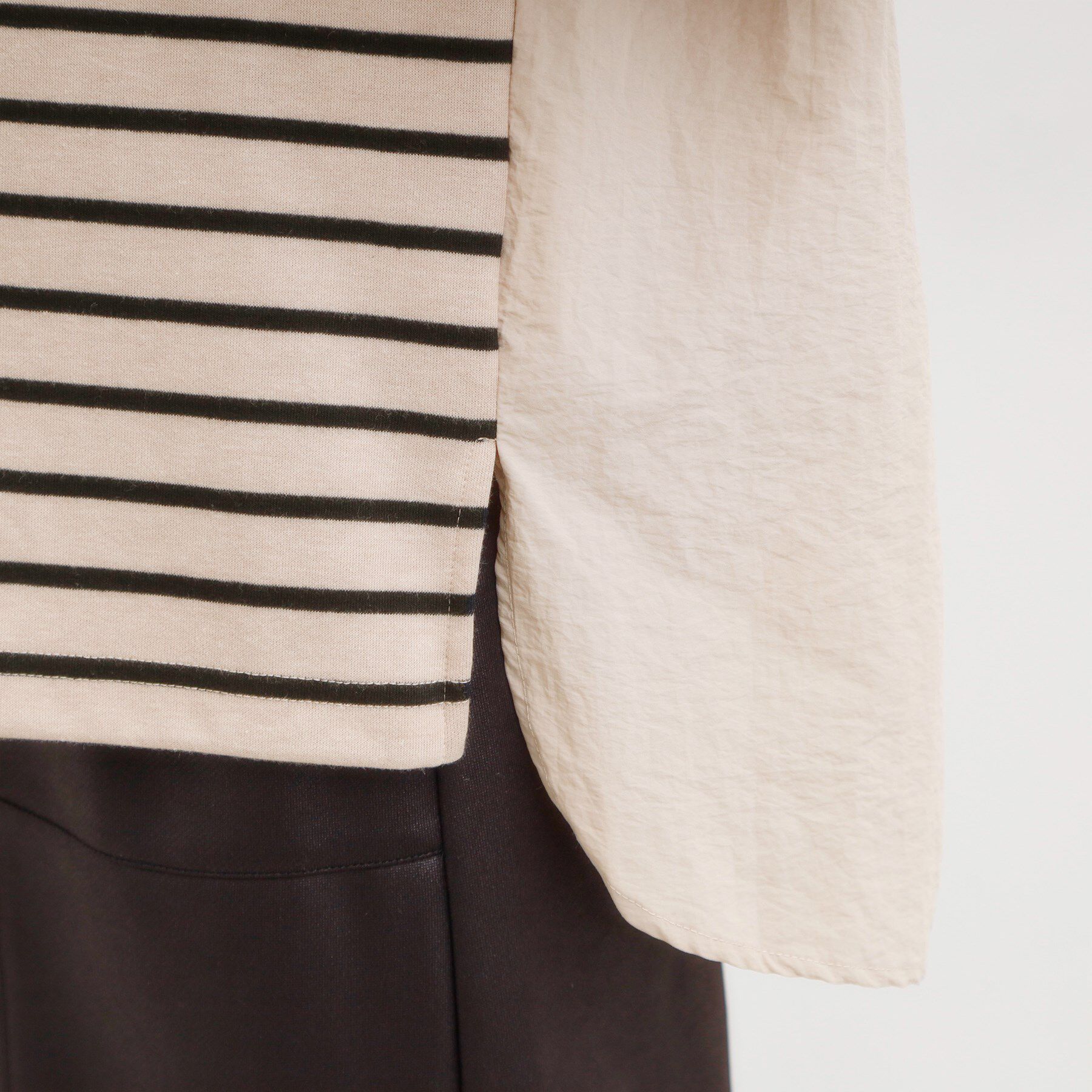 SHOO･LA･RUE「【洗える/S-LL】背中タック入り パフ袖プルオーバー」|Tシャツ・カットソー|