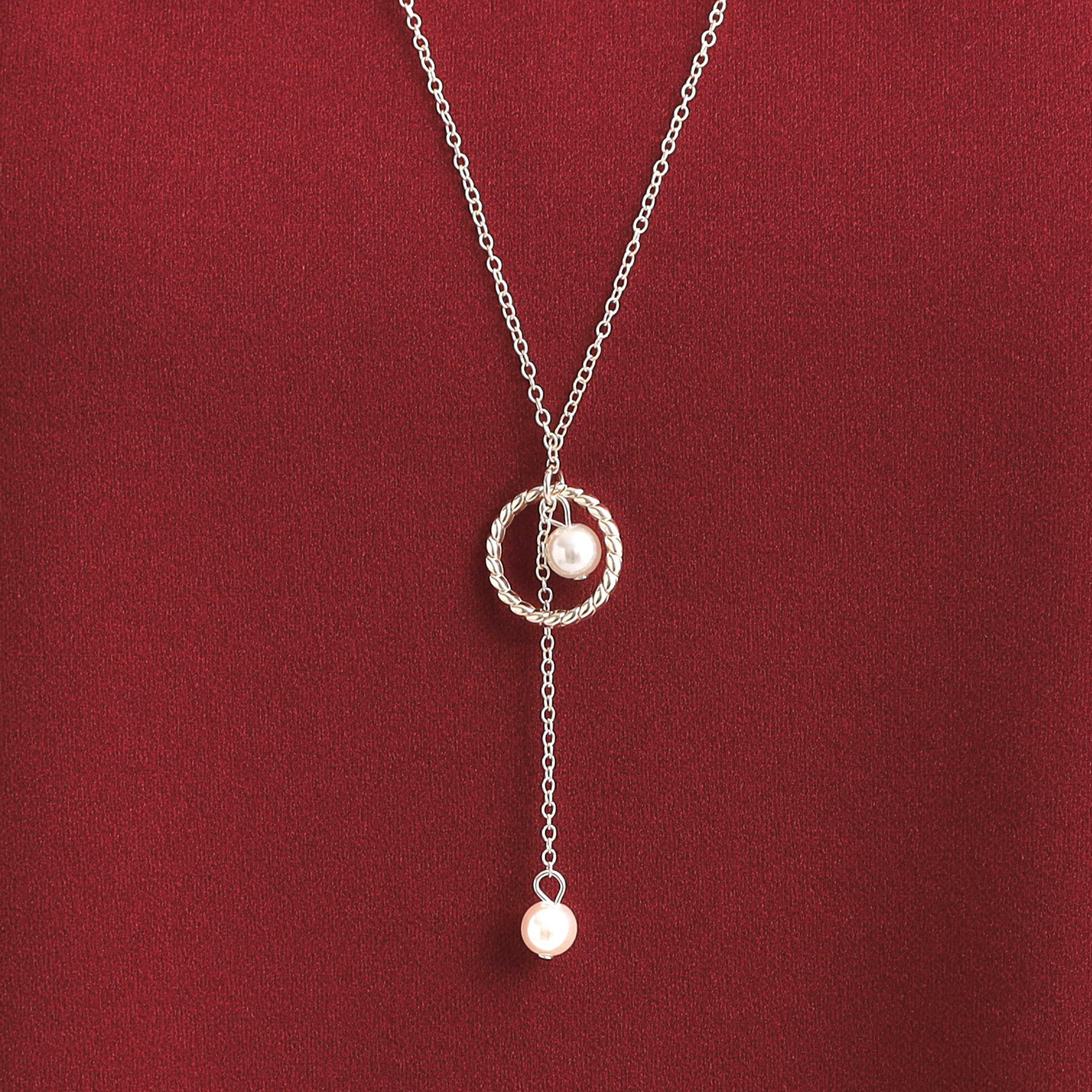 SHOO･LA･RUE「【2点セット/7分袖】大人のきれい見え お袖タック入りアクセ付きトップス」|Tシャツ・カットソー|