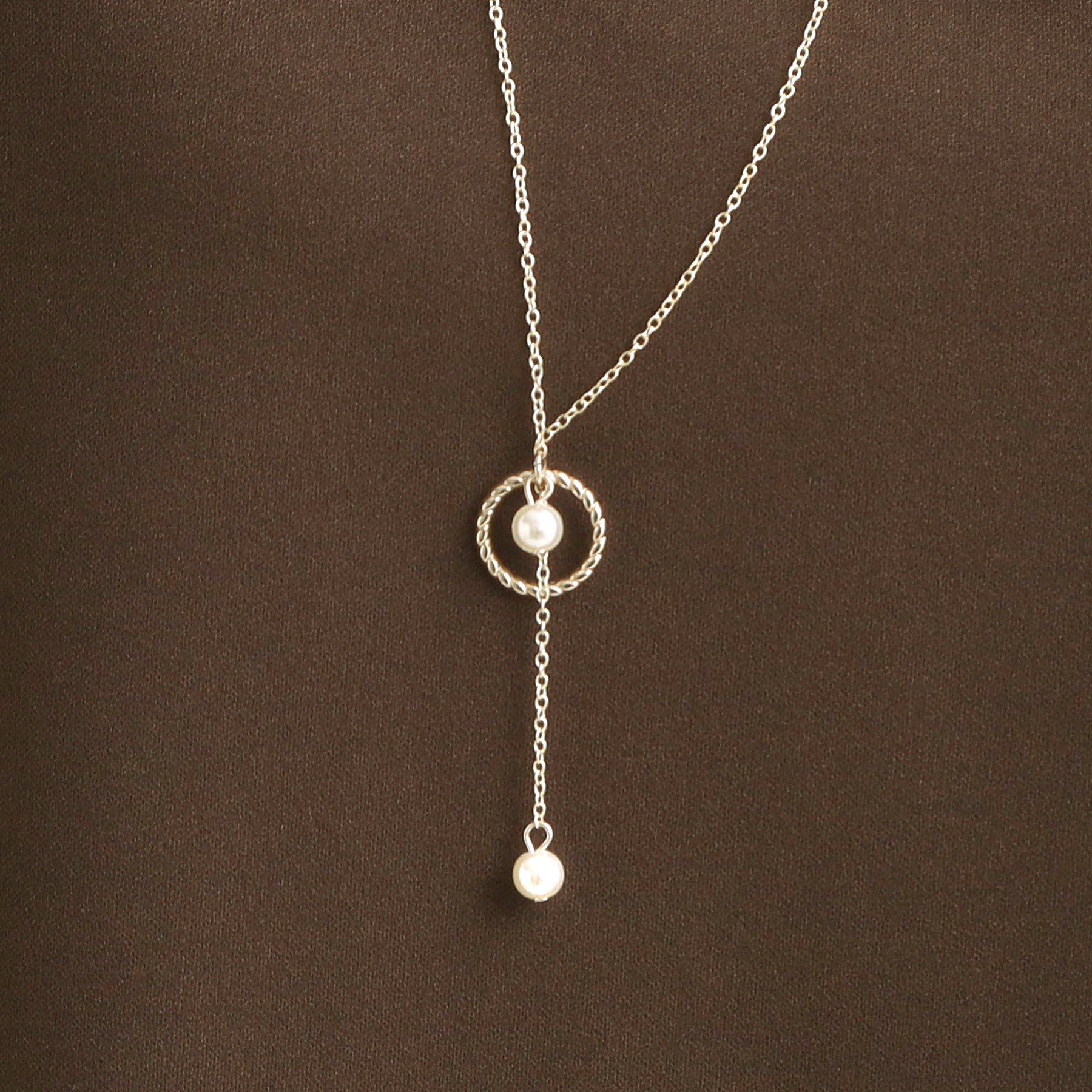 SHOO･LA･RUE「【2点セット/7分袖】大人のきれい見え お袖タック入りアクセ付きトップス」|Tシャツ・カットソー|