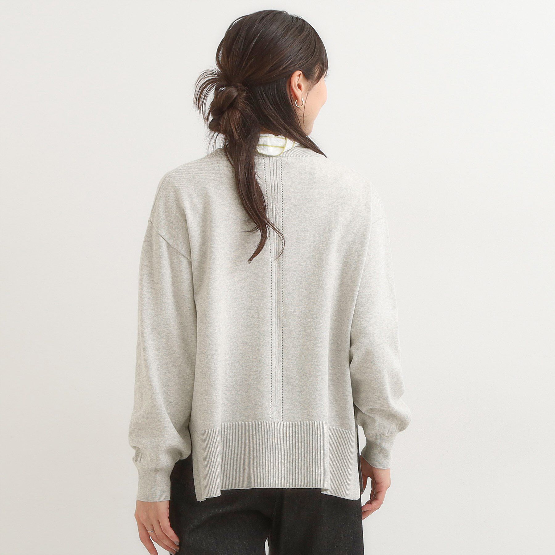 SHOO･LA･RUE「【洗濯機可/S-LL】 すっきり見え キーネックカーディガン【CIRCRIC】」|カーディガン|