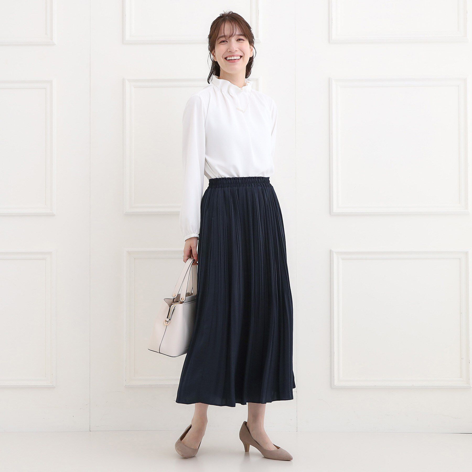 SHOO･LA･RUE「【洗濯機可/着丈選べる】軽やかプリーツスカート」|スカート|