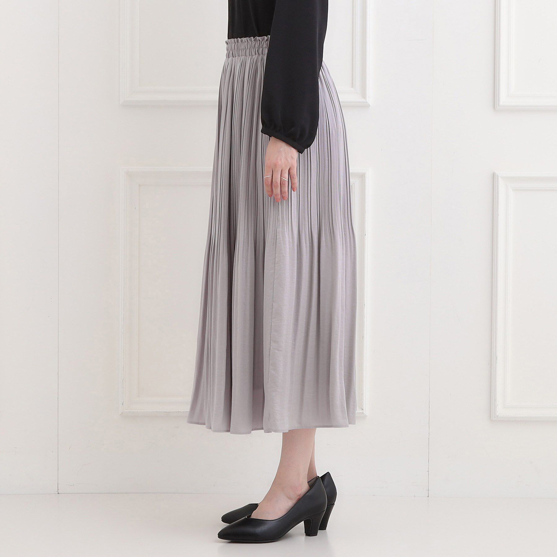 SHOO･LA･RUE「【洗濯機可/着丈選べる】軽やかプリーツスカート」|スカート|