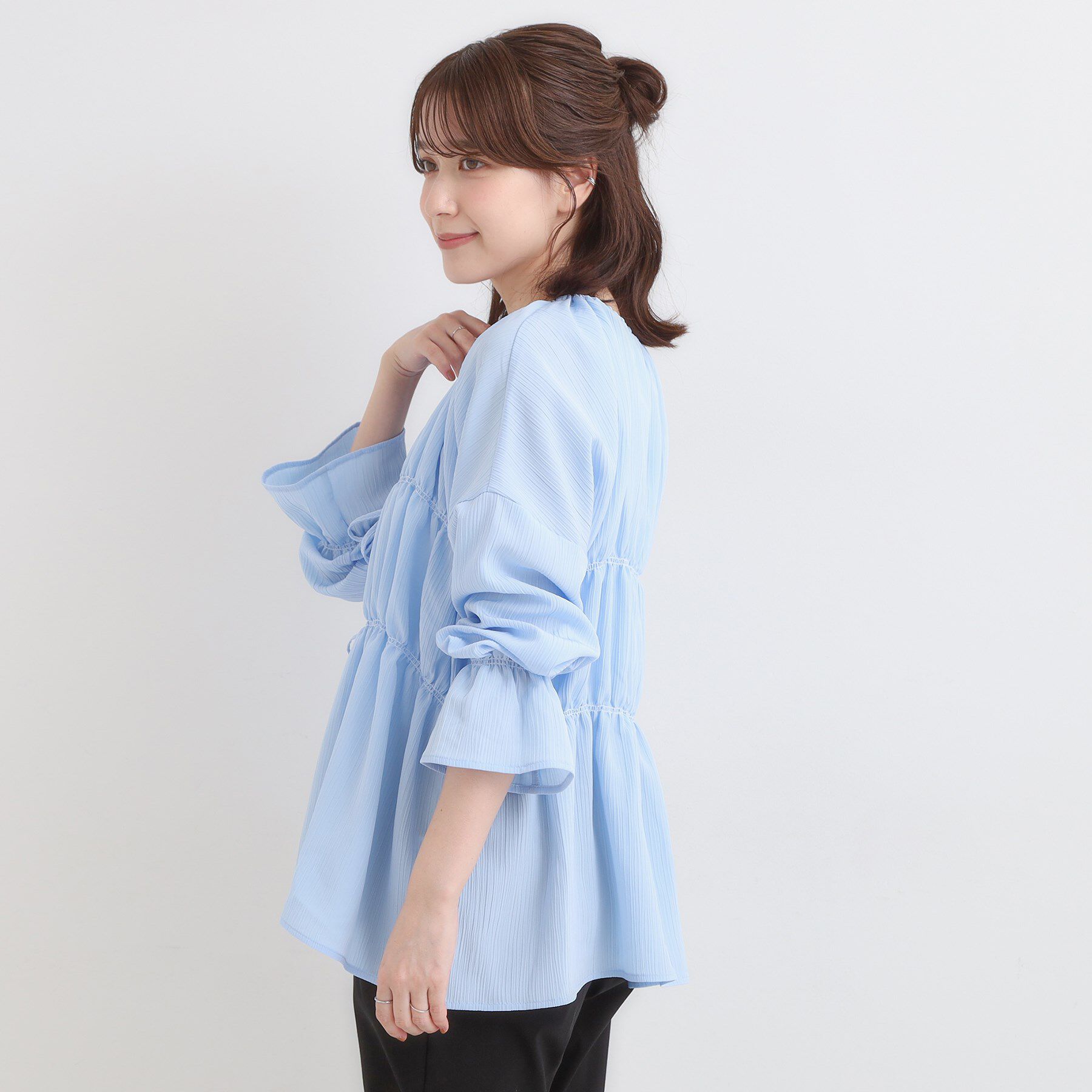 SHOO･LA･RUE「シャーリングデザインブラウス」|シャツ・ブラウス|