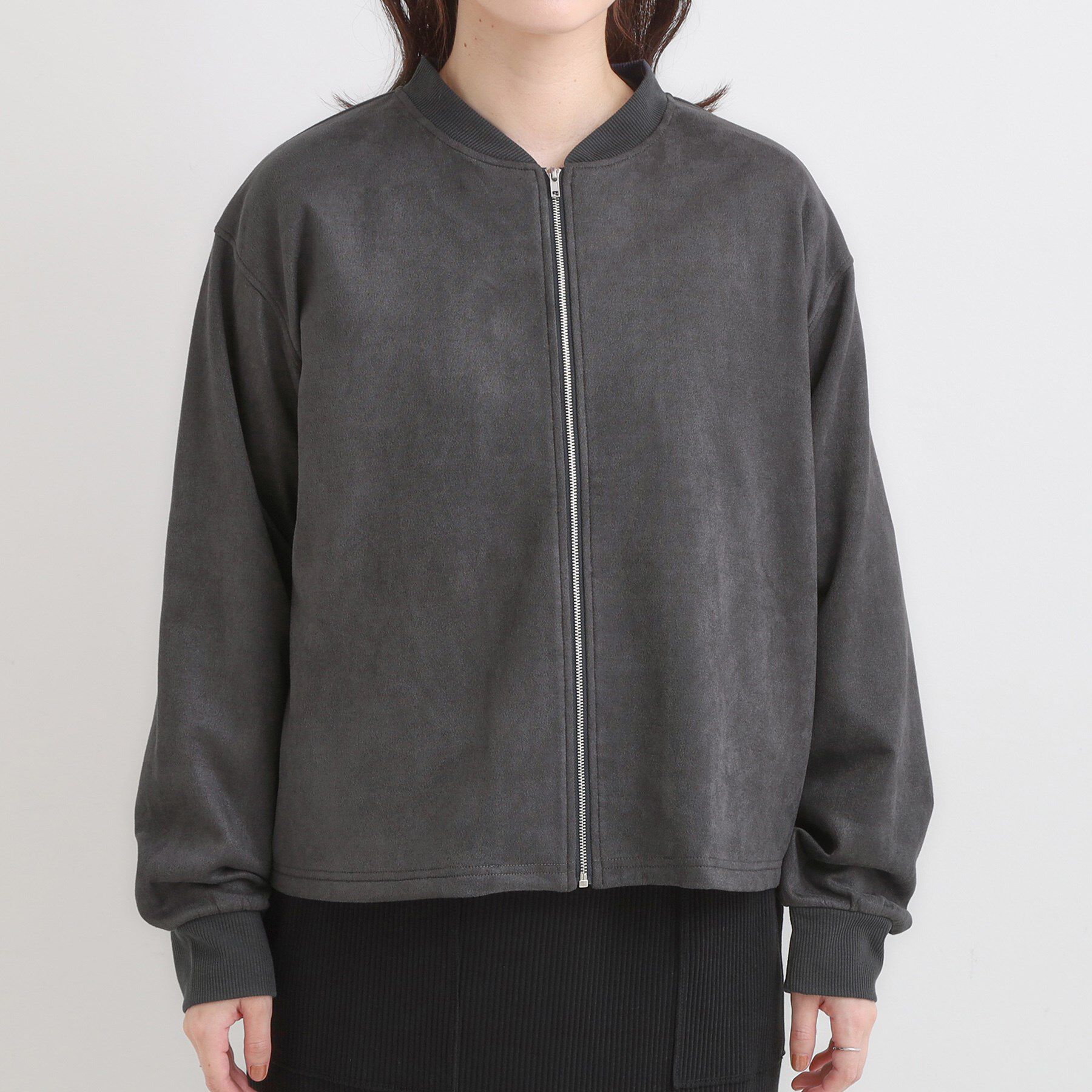 SHOO･LA･RUE「【S-LL】柔らかくて軽い さっと羽織れるフェイクスエードブルゾン【CIRCRIC】」|カーディガン|