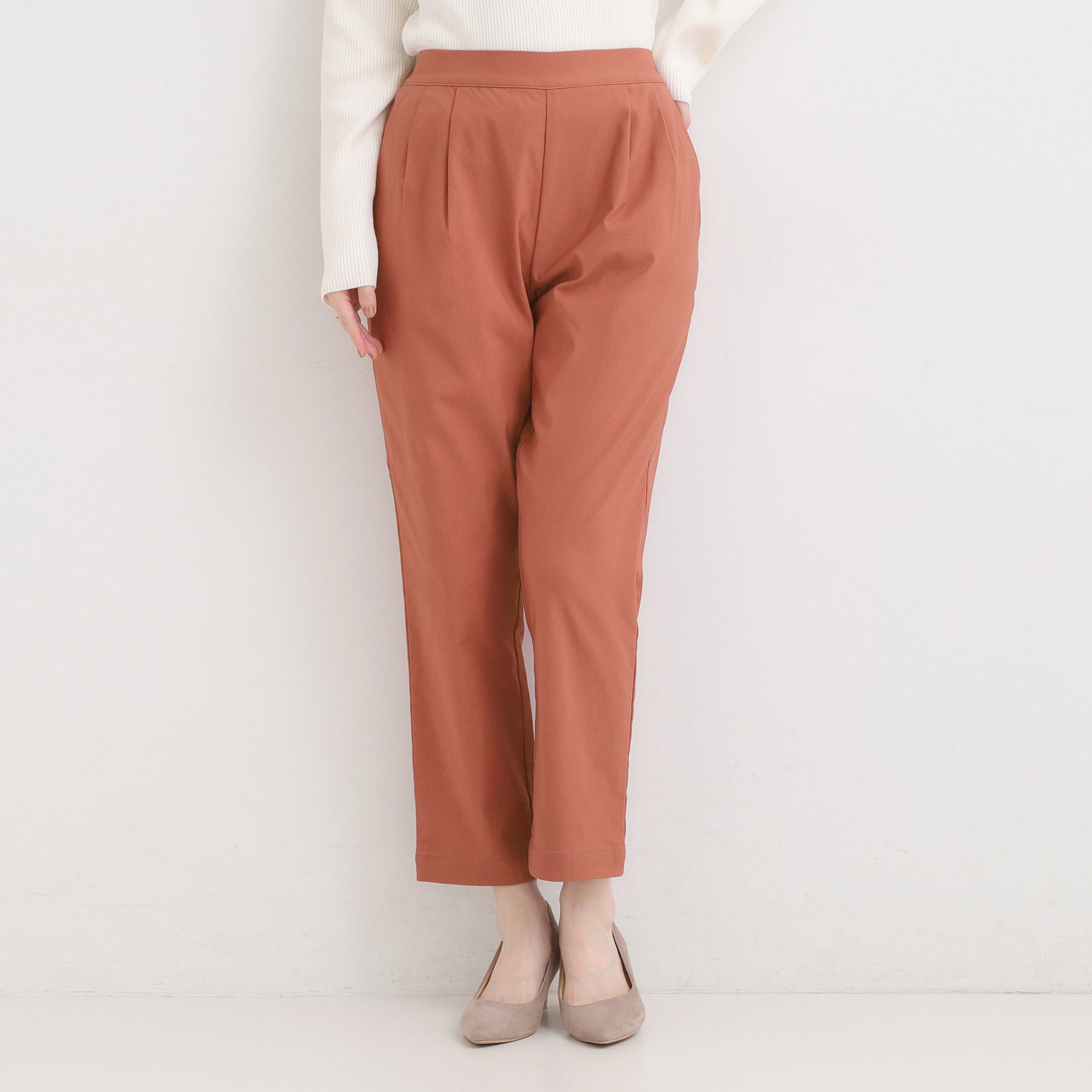 SHOO･LA･RUE「【高レビュー/洗濯機可/SS-LL】あったか裏起毛 のびのびストレッチ テーパードパンツ」|その他|