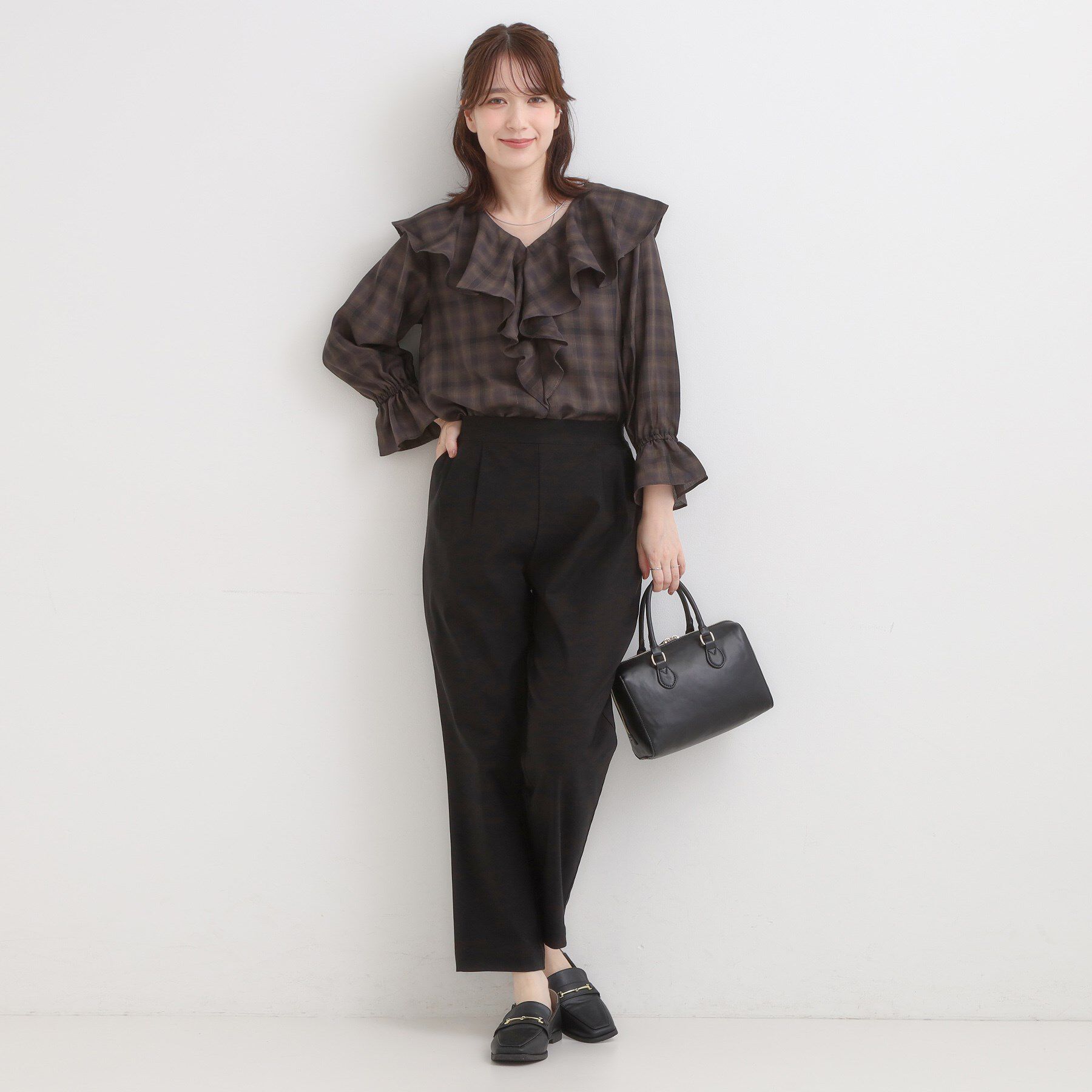 SHOO･LA･RUE「【高レビュー/洗濯機可/SS-LL】あったか裏起毛 のびのびストレッチ テーパードパンツ」|その他|