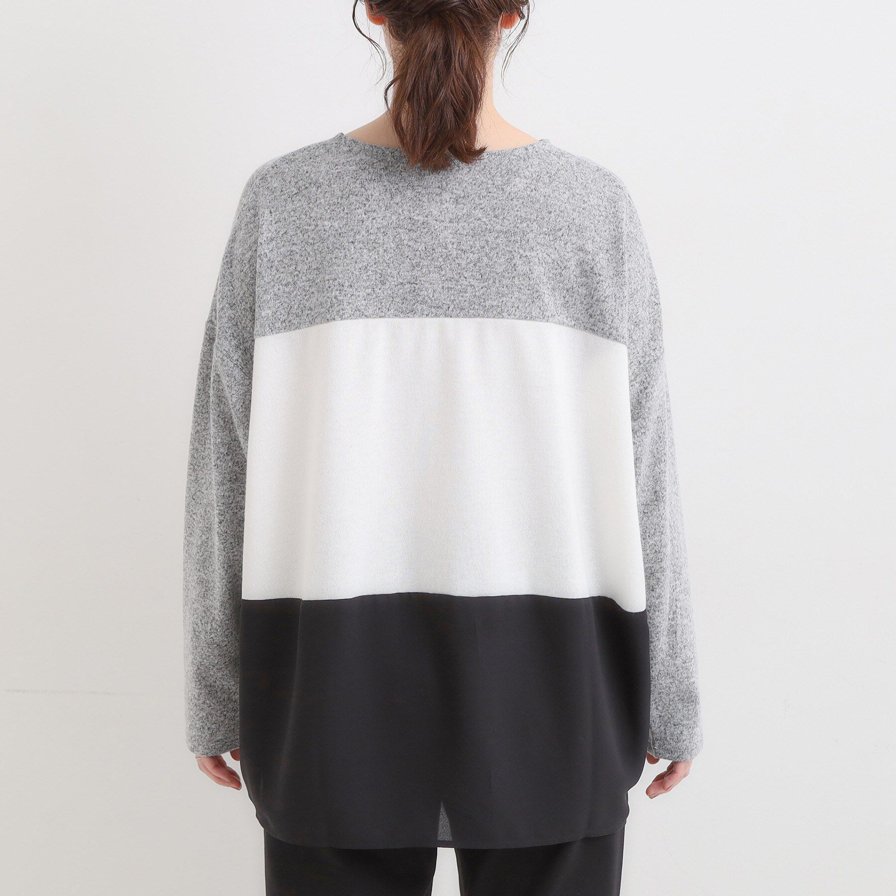 SHOO･LA･RUE「【S-LL】インしないで着られる 3段切り替えトップス」|Tシャツ・カットソー|