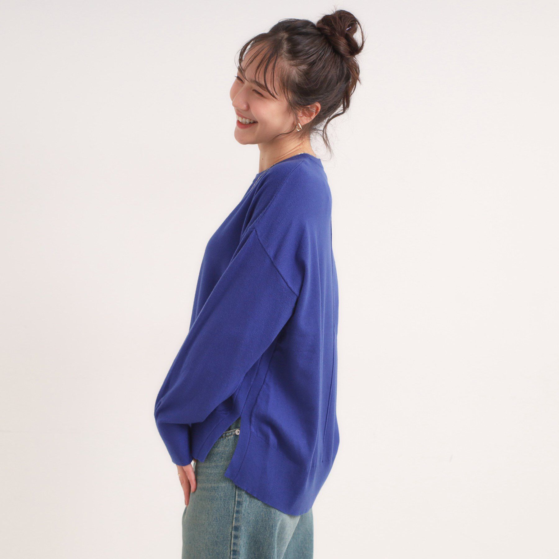 SHOO･LA･RUE「【洗える/S-LL】きれいめにもカジュアルにも もちもちコクーンニット」|ニット・セーター|