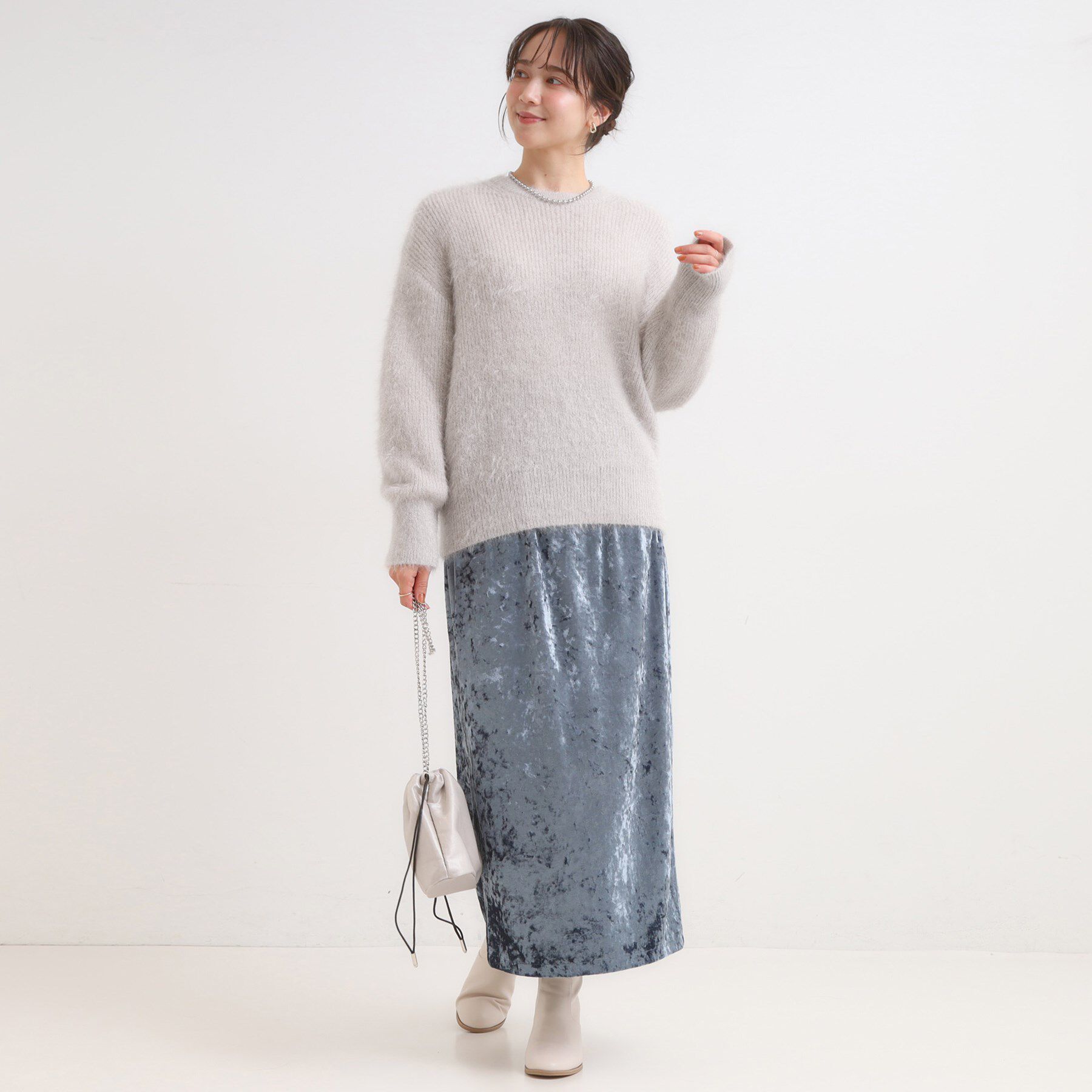 SHOO･LA･RUE「【S-LL/ゆったり】ふわふわシャギー 大人レディなニット」|ニット・セーター|