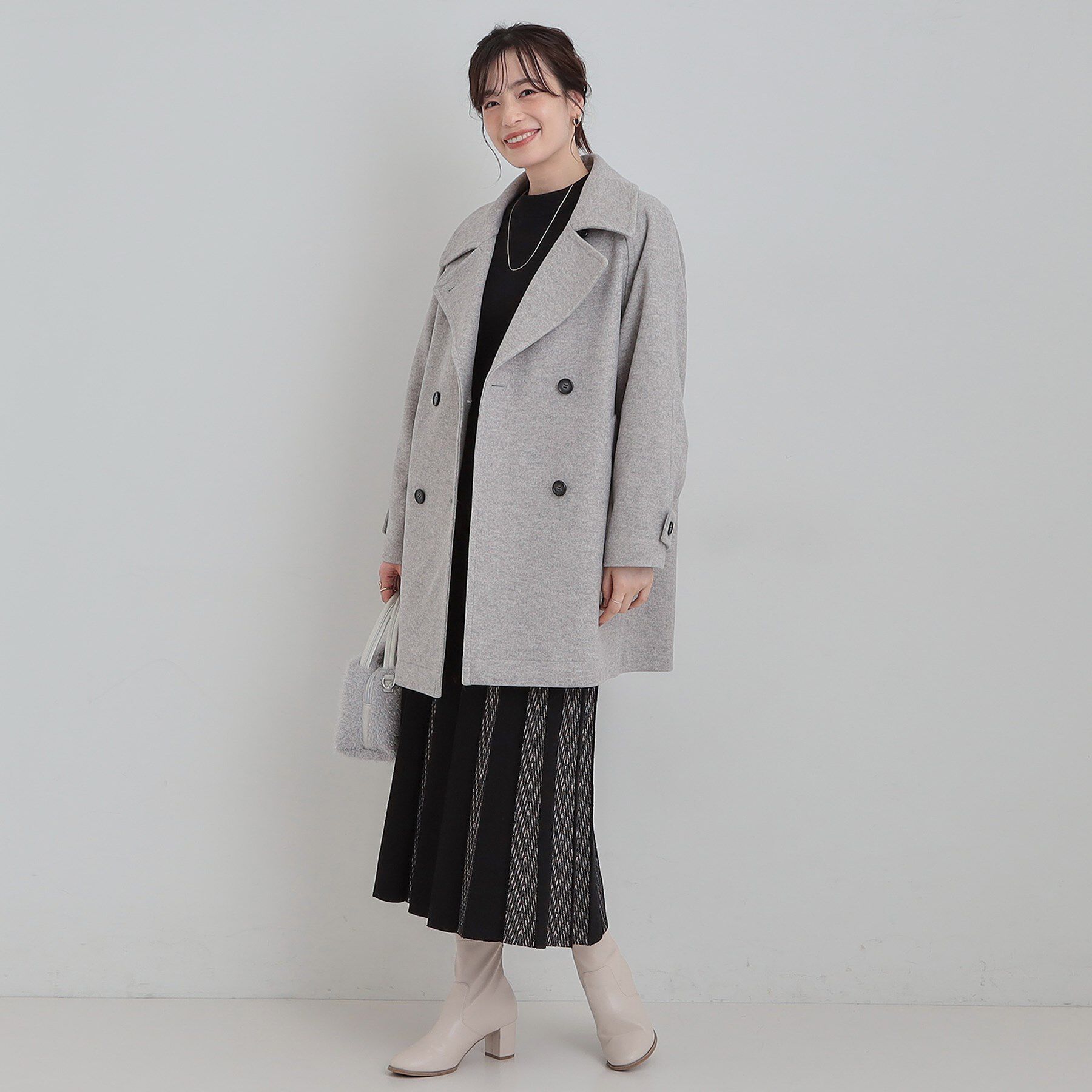 SHOO･LA･RUE「【2WAY】こなれきれい ウール調コクーンコート」|チェスターコート|