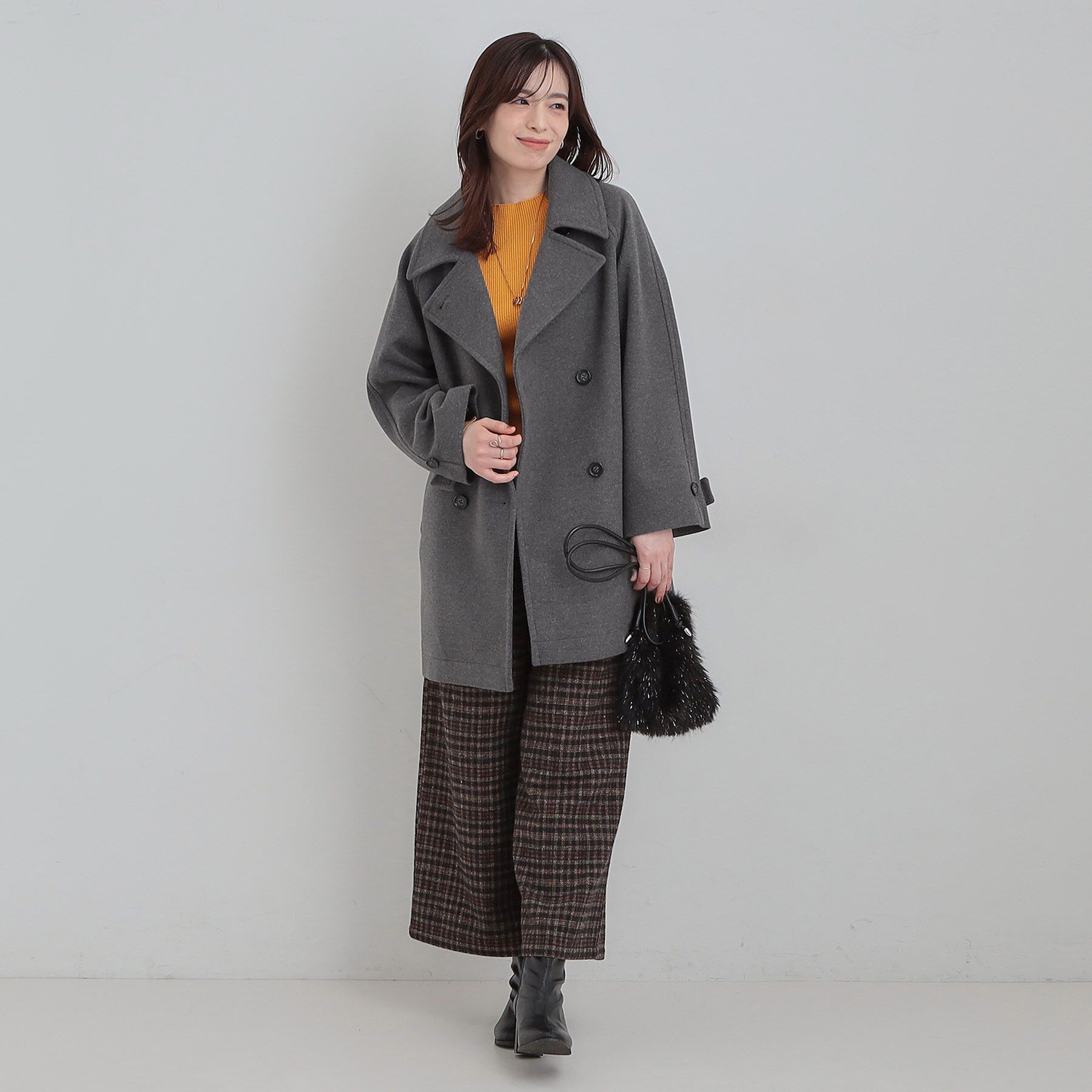 SHOO･LA･RUE「【2WAY】こなれきれい ウール調コクーンコート」|チェスターコート|