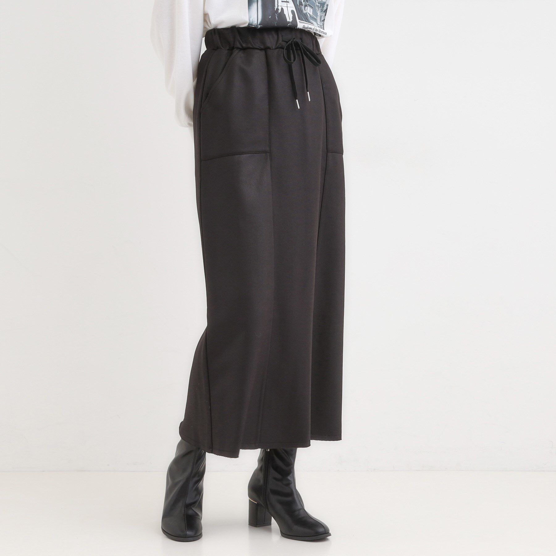 SHOO･LA･RUE「やわらかレザー調ナロースカート」|スカート|