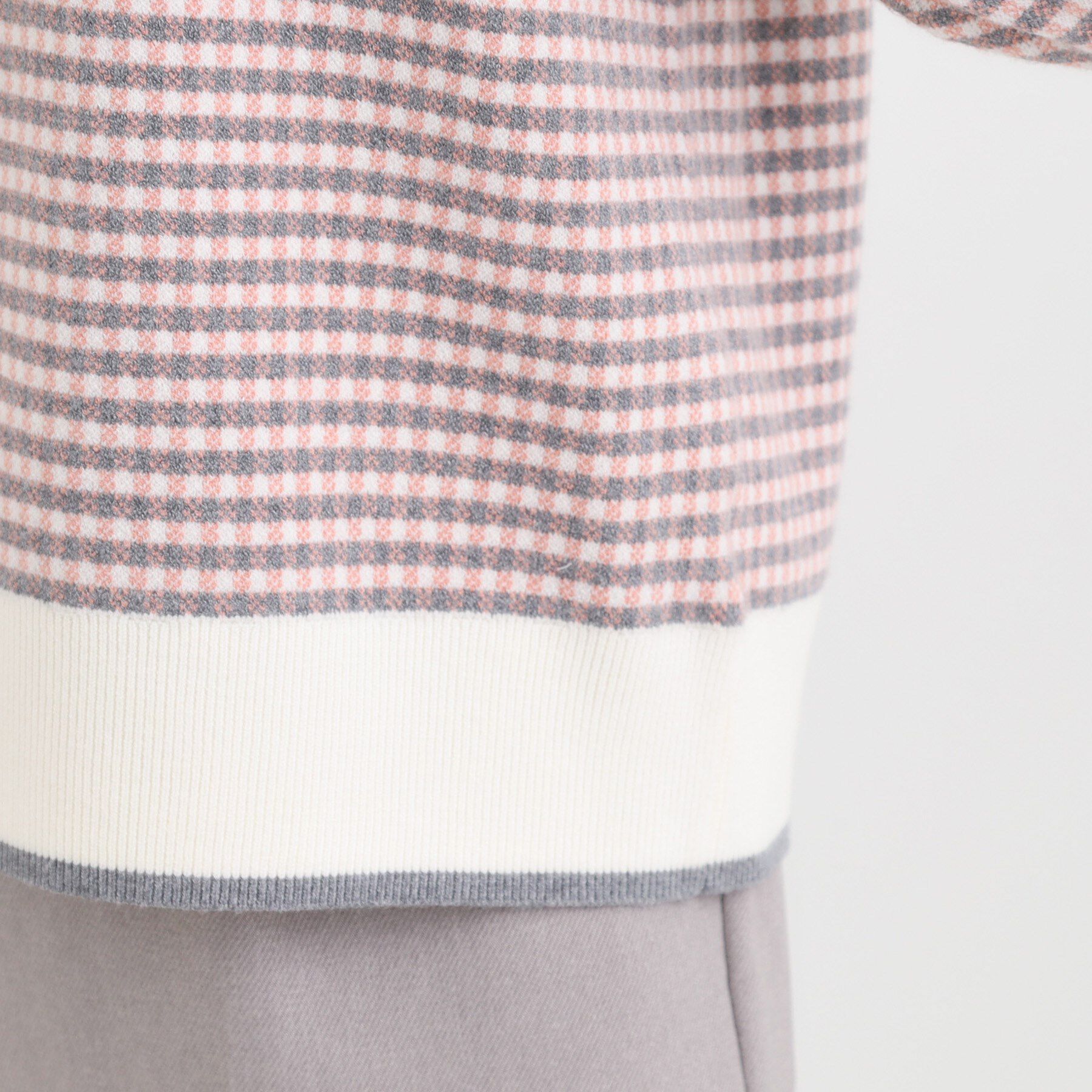 SHOO･LA･RUE「【洗濯機可/S-LL】クラシックなチェック柄が目を惹く 柔らかニット」|ニット・セーター|