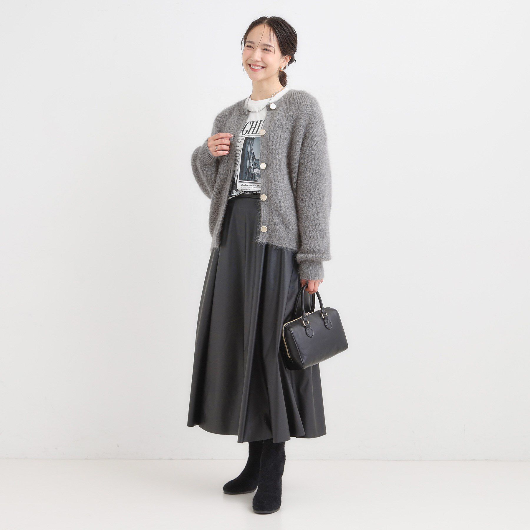 SHOO･LA･RUE「【S-LL】ふわふわシャギー 大人レディなカーディガン」|カーディガン|