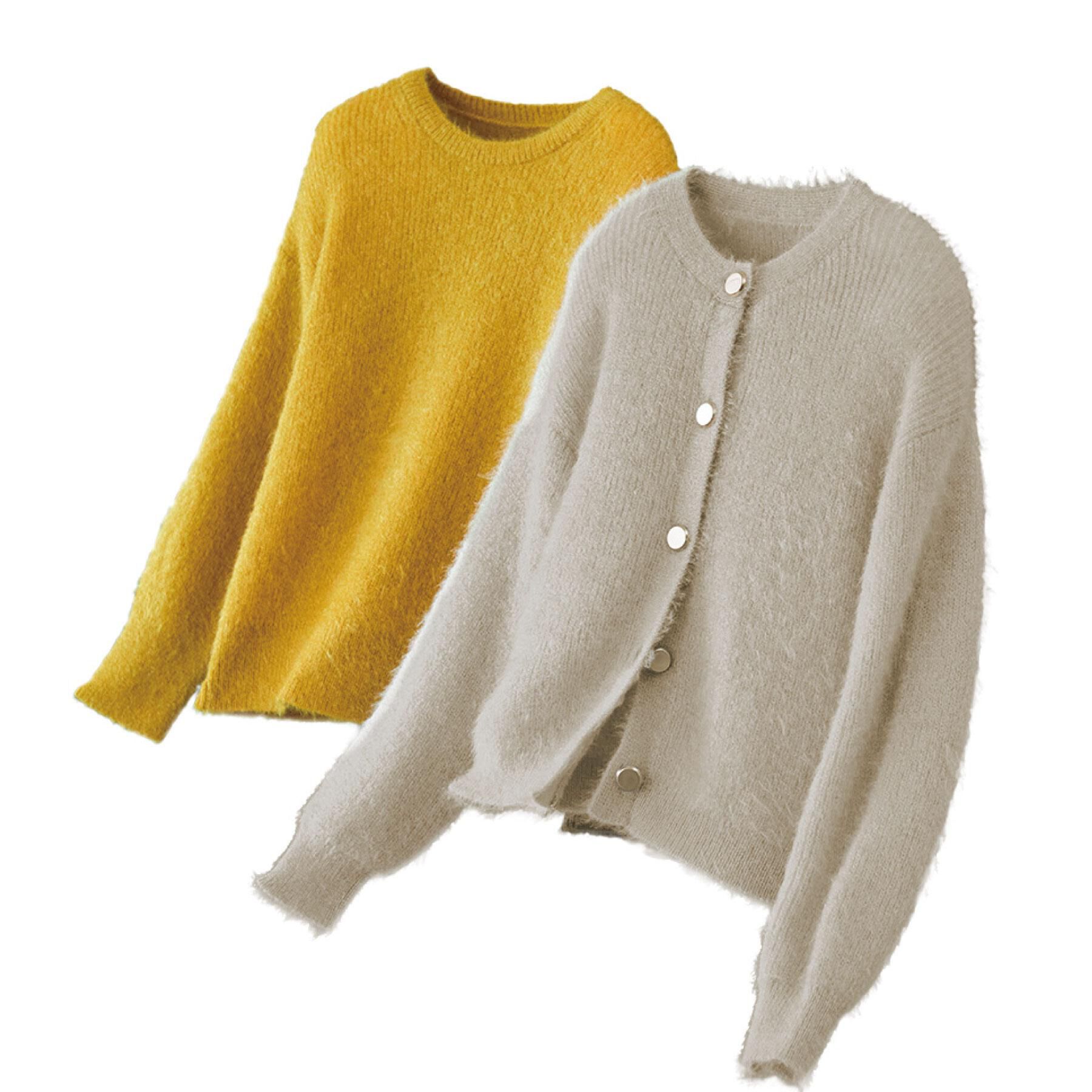 SHOO･LA･RUE「【S-LL】ふわふわシャギー 大人レディなカーディガン」|カーディガン|