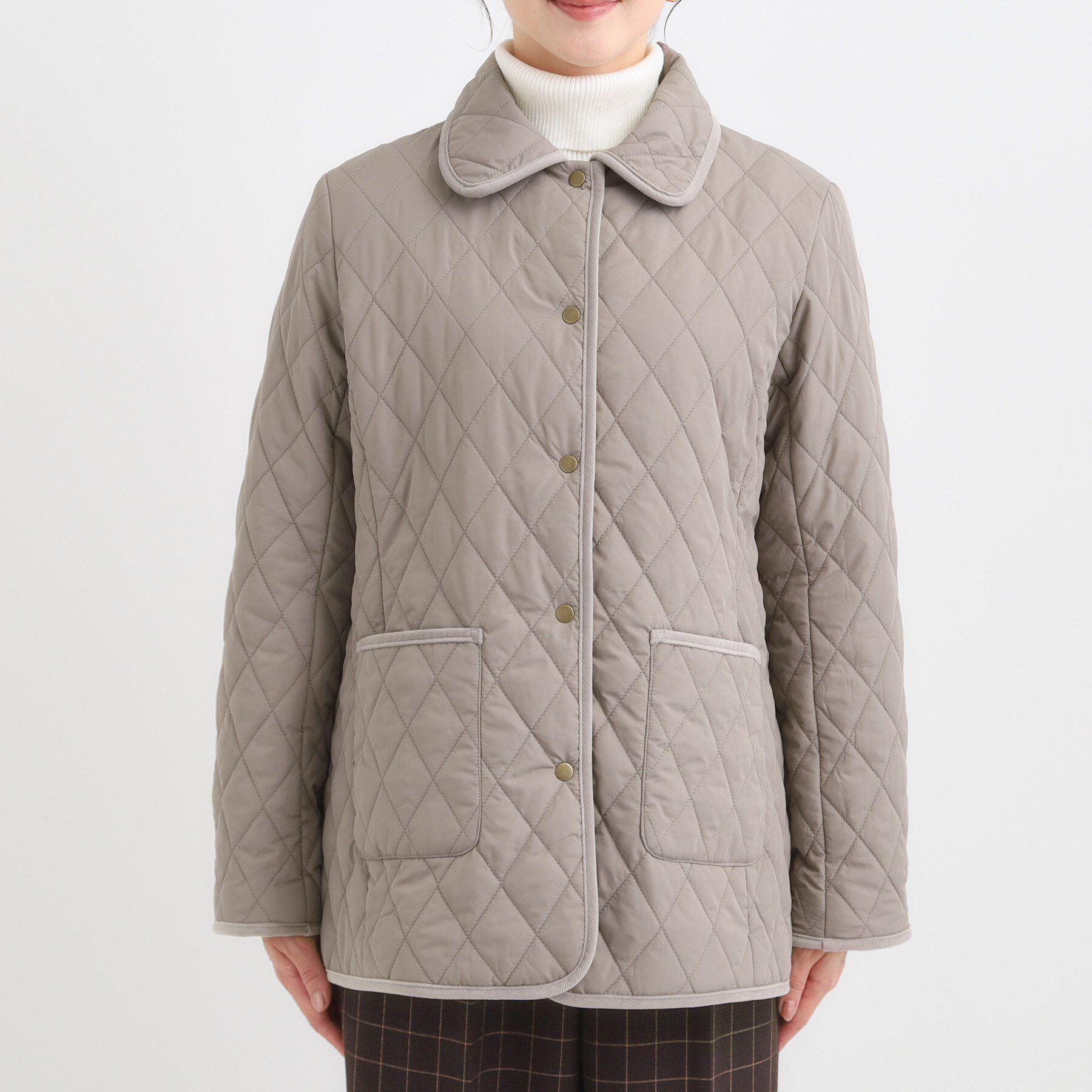 SHOO･LA･RUE「【撥水/フード取り外し可】サッと羽織れる ダイヤ柄キルトジャケット」|その他|