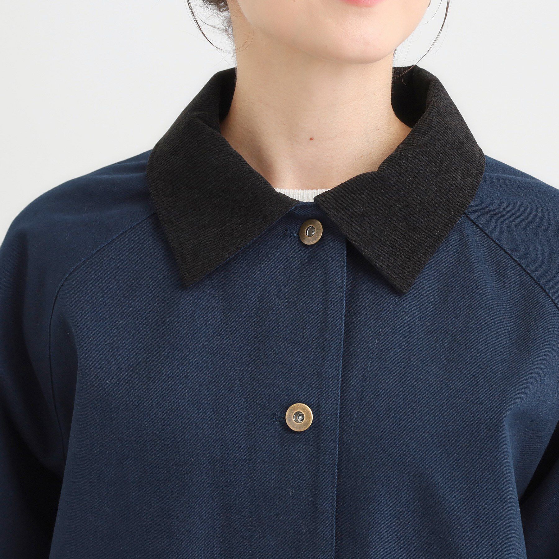 SHOO･LA･RUE「【S-LL】オーバーシルエットでこなれ感 襟コール カバーオール」|ステンカラーコート|