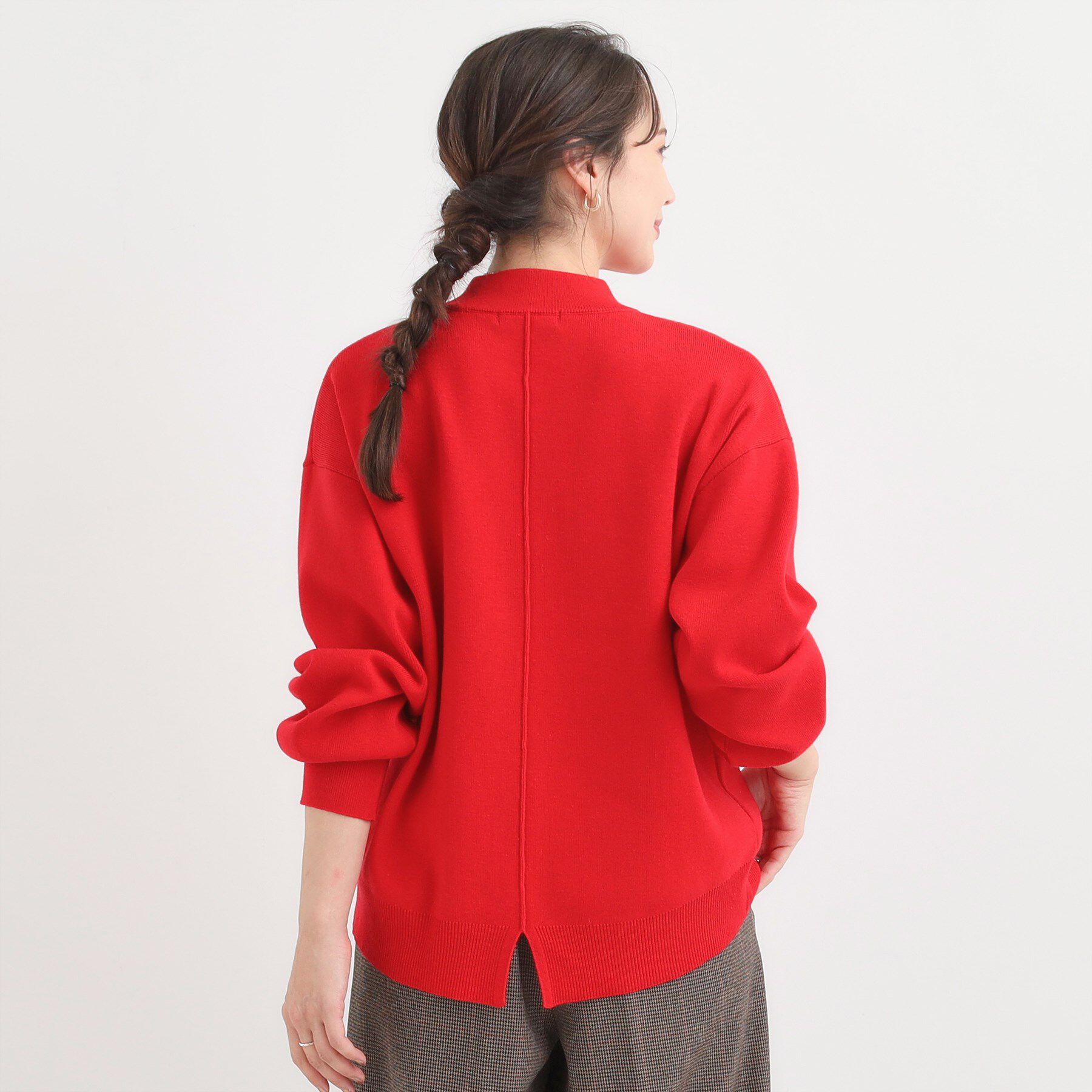 SHOO･LA･RUE「【洗える/毛玉レス】表面がきれいなハイネックバックスリットニット」|ニット・セーター|