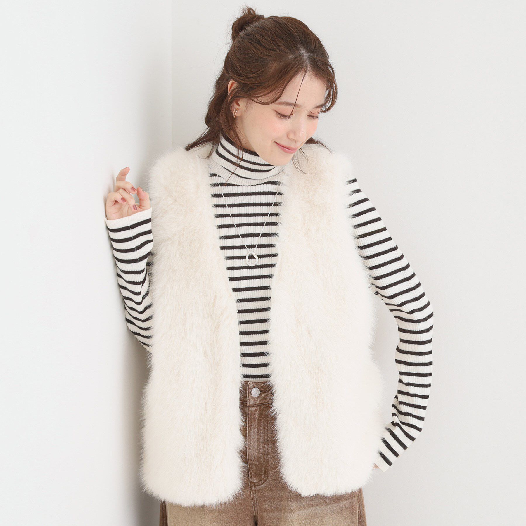 SHOO･LA･RUE「ふわふわフェイクファーベスト」|ベスト・ジレ|