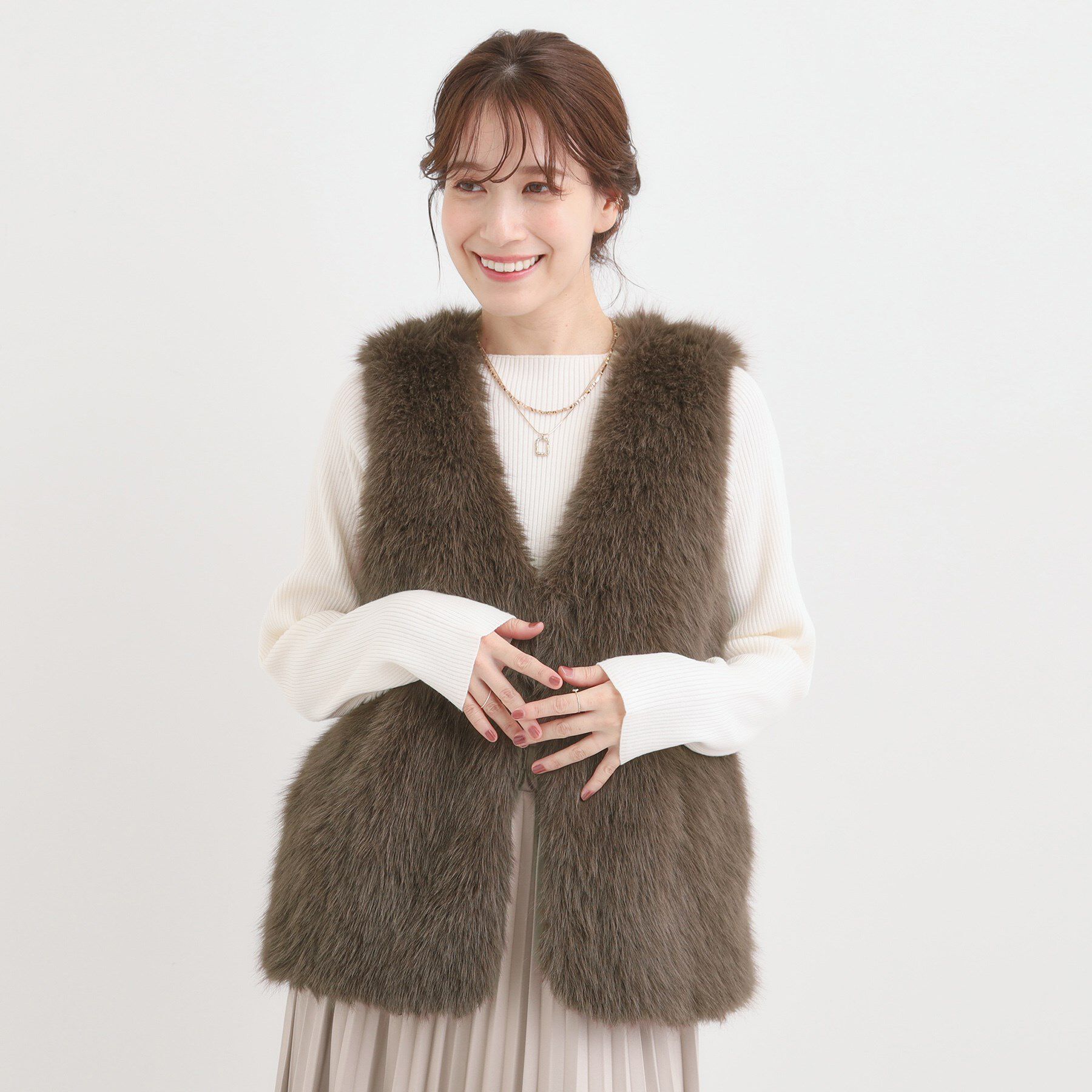 SHOO･LA･RUE「ふわふわフェイクファーベスト」|ベスト・ジレ|