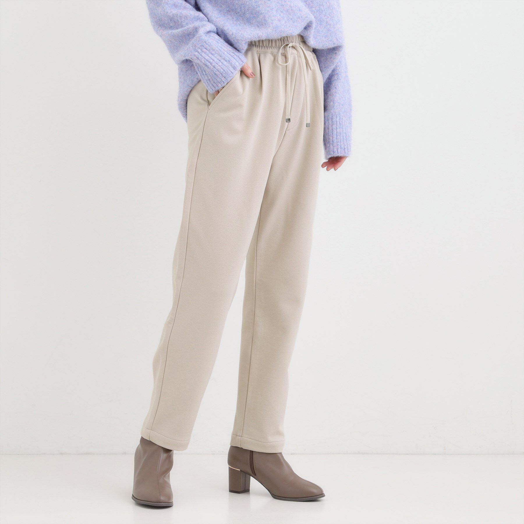 SHOO･LA･RUE「【S-LL/股上深め】裏起毛スマートイージーパンツ」|その他|